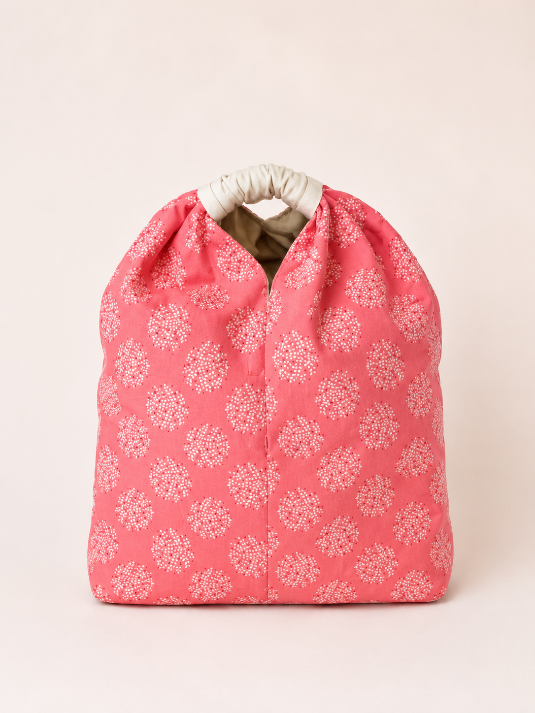Pink & White Floral Hobo Bag