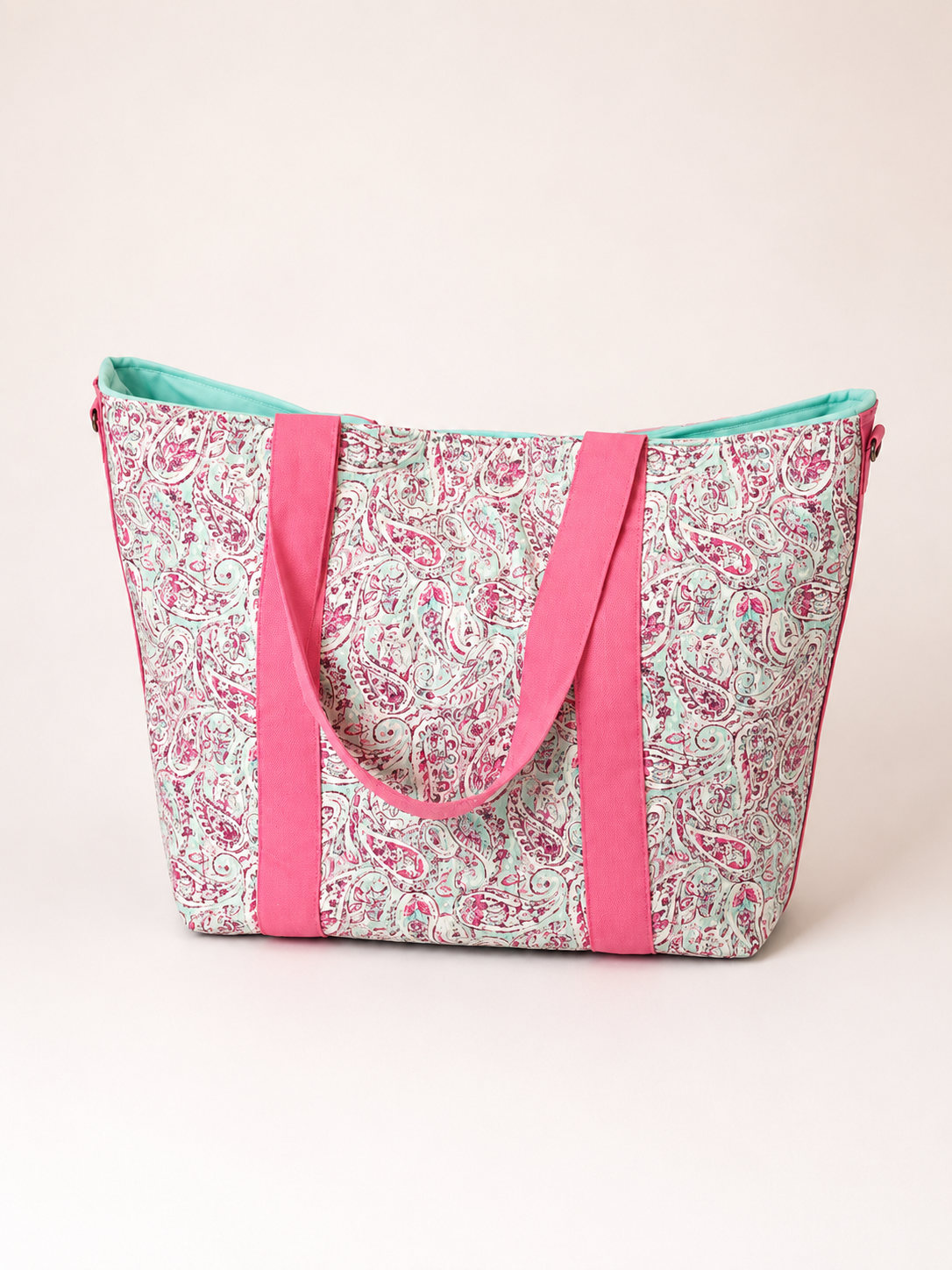 Pink Paisley Tote Bag