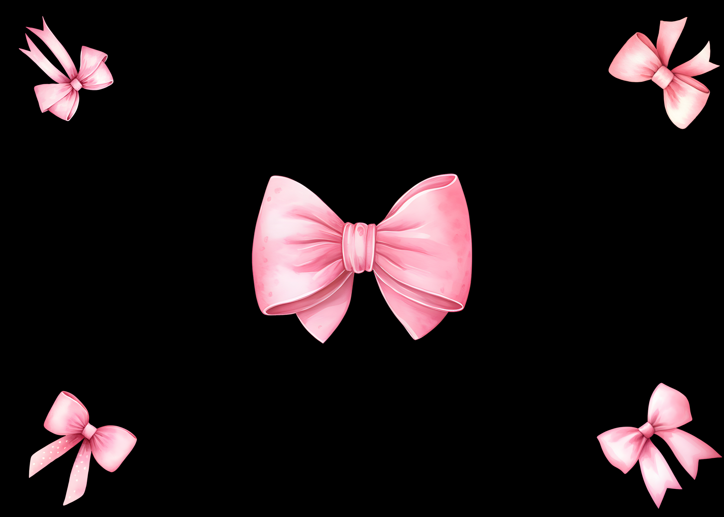 Black - Pink Bows.png