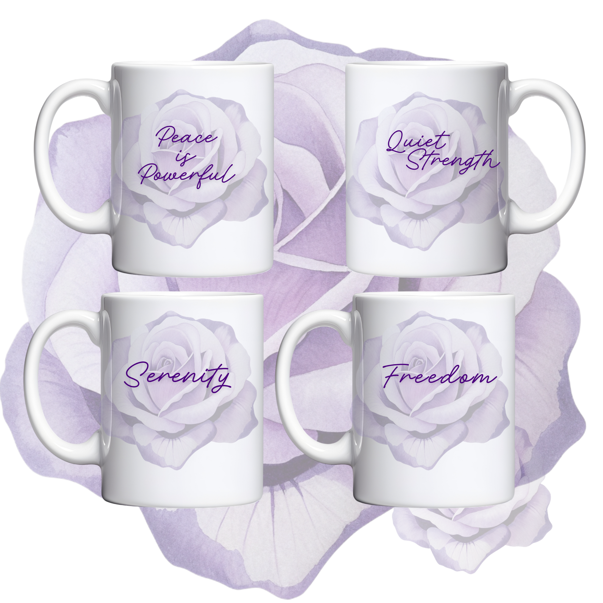 The Quiet Strength Collection – 15oz Mug Set (Set of 4)