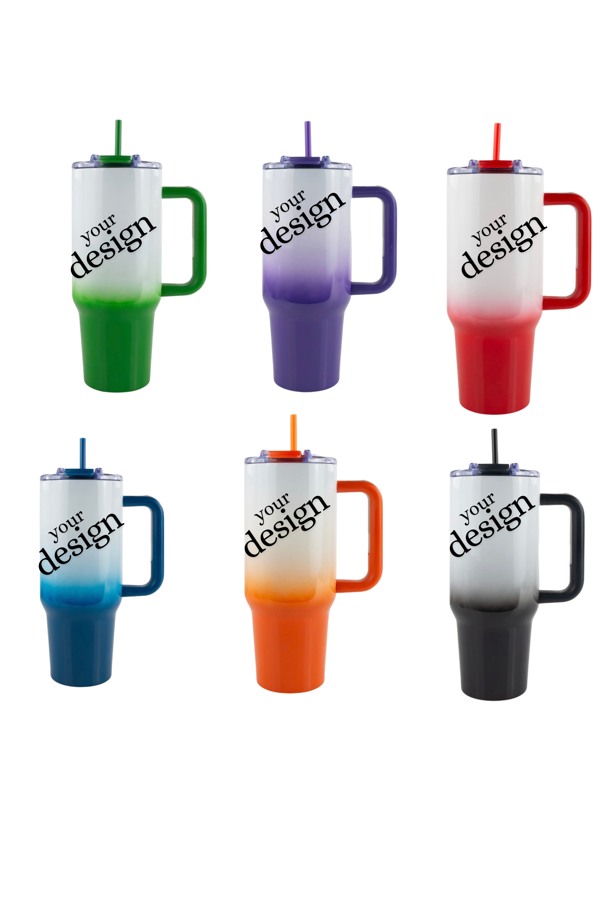 40oz Ombre Tumbler w/Handle