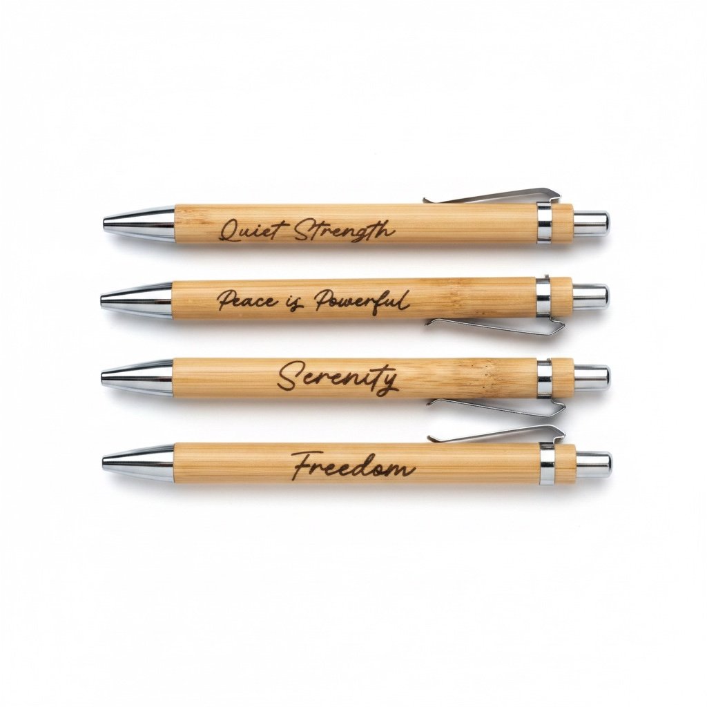Quiet Strength Collection of Engraved Ink Pens