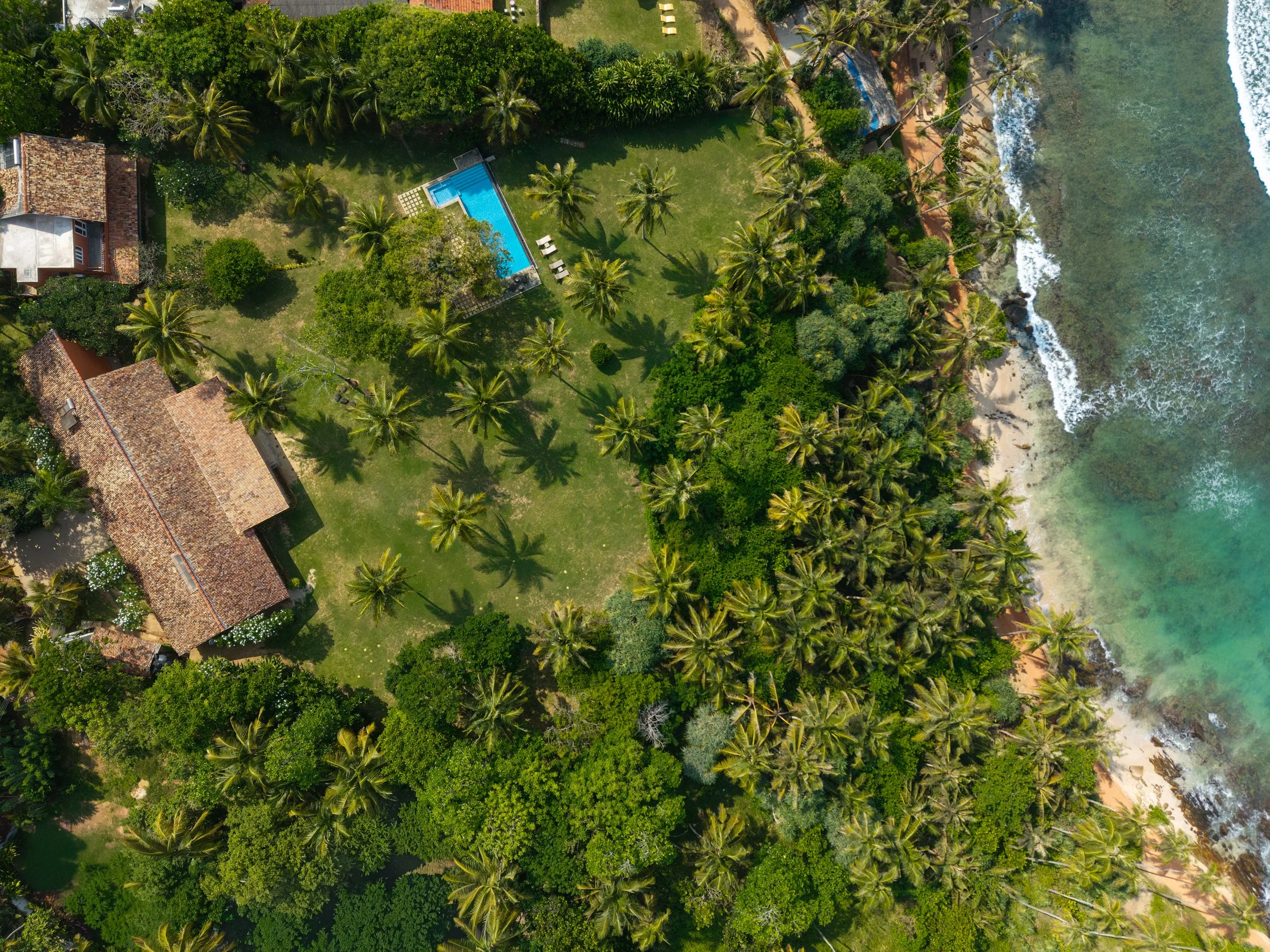 Cliff-side serenity above the surf break 