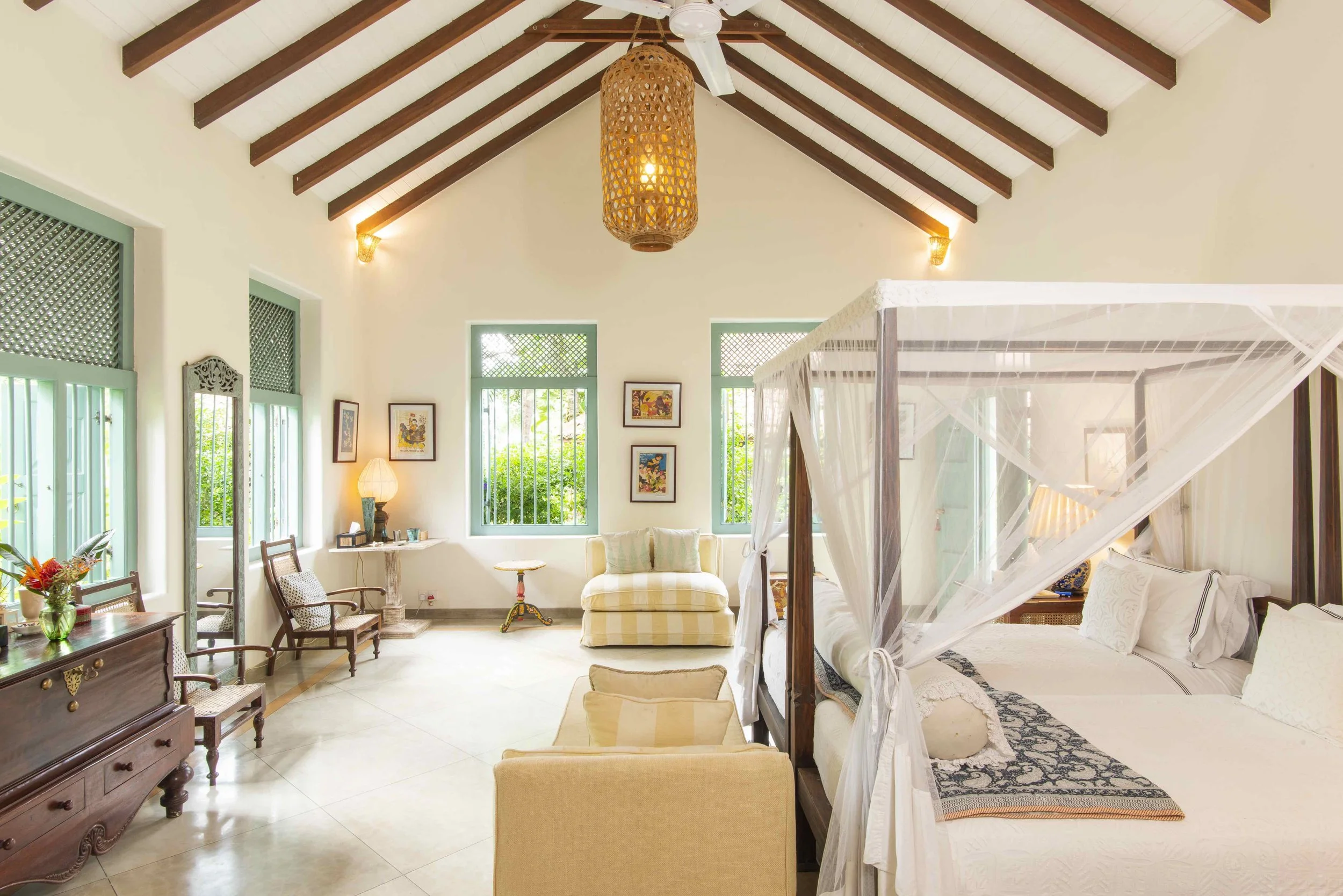Bedroom at retreat venue in Sri Lanka | hide-mobile