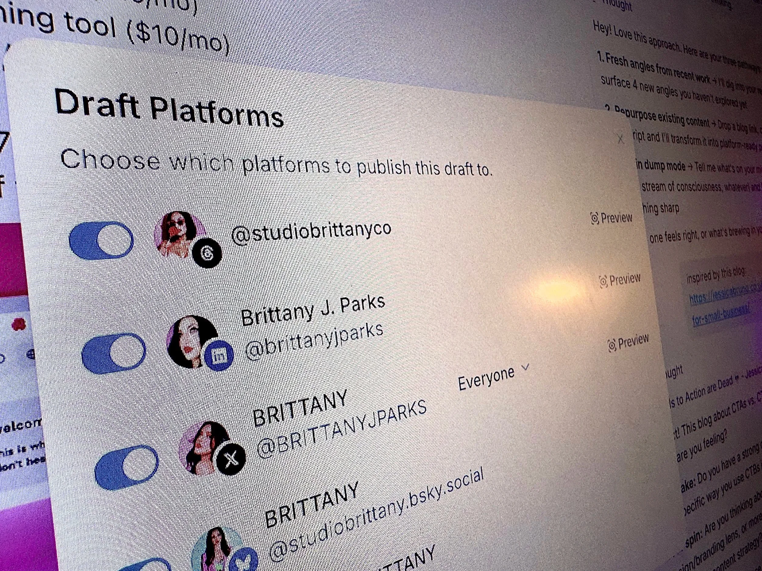 TYPEFULLY DRAFT PLATFORMS