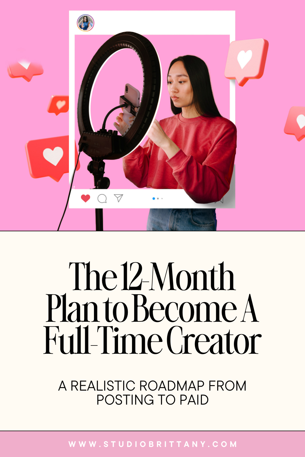 A 12-month plan to becoming a full-time content creator.