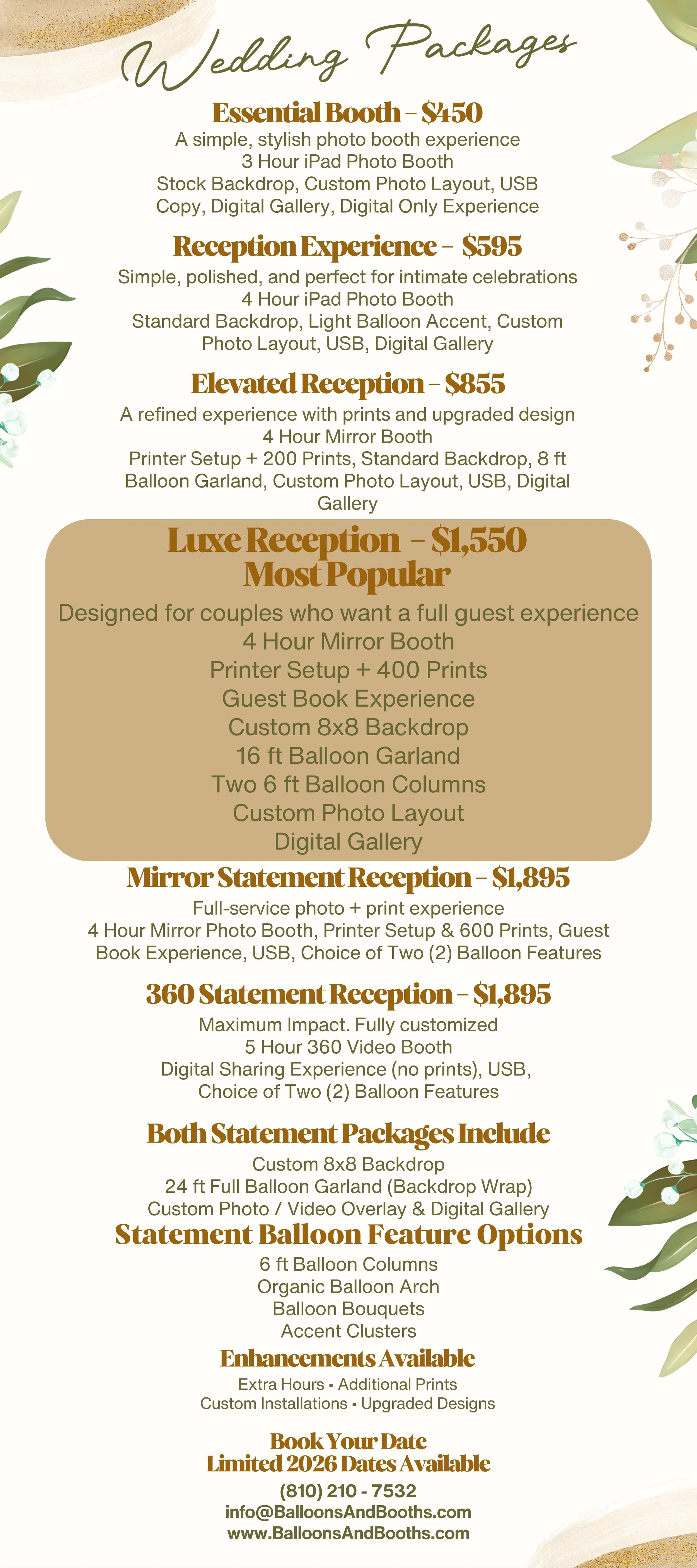 Wedding Offerings Call for More Information