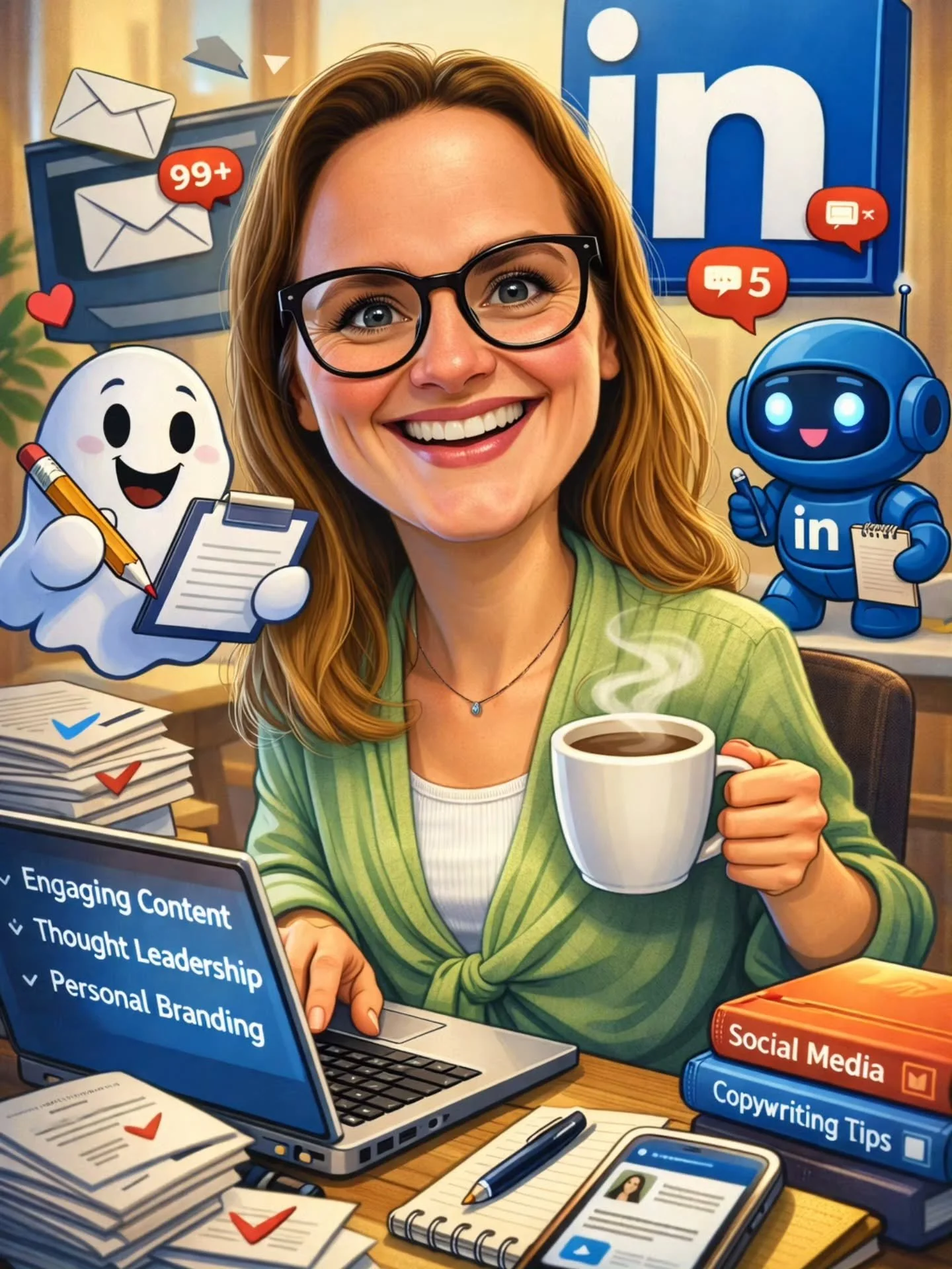 Du bist neu hier auf meinem Account? 

Yayyyy! Herzlich Willkommen, du Maus 🐁.

Ich bin Joanna und KI-Bilder wie dieses gibt es hier eher selten 🤭.

Ich bin seit 2 Jahren selbstst&auml;ndige LinkedIn-Ghostwriterin und Mentorin.

Bisschen was &uuml;