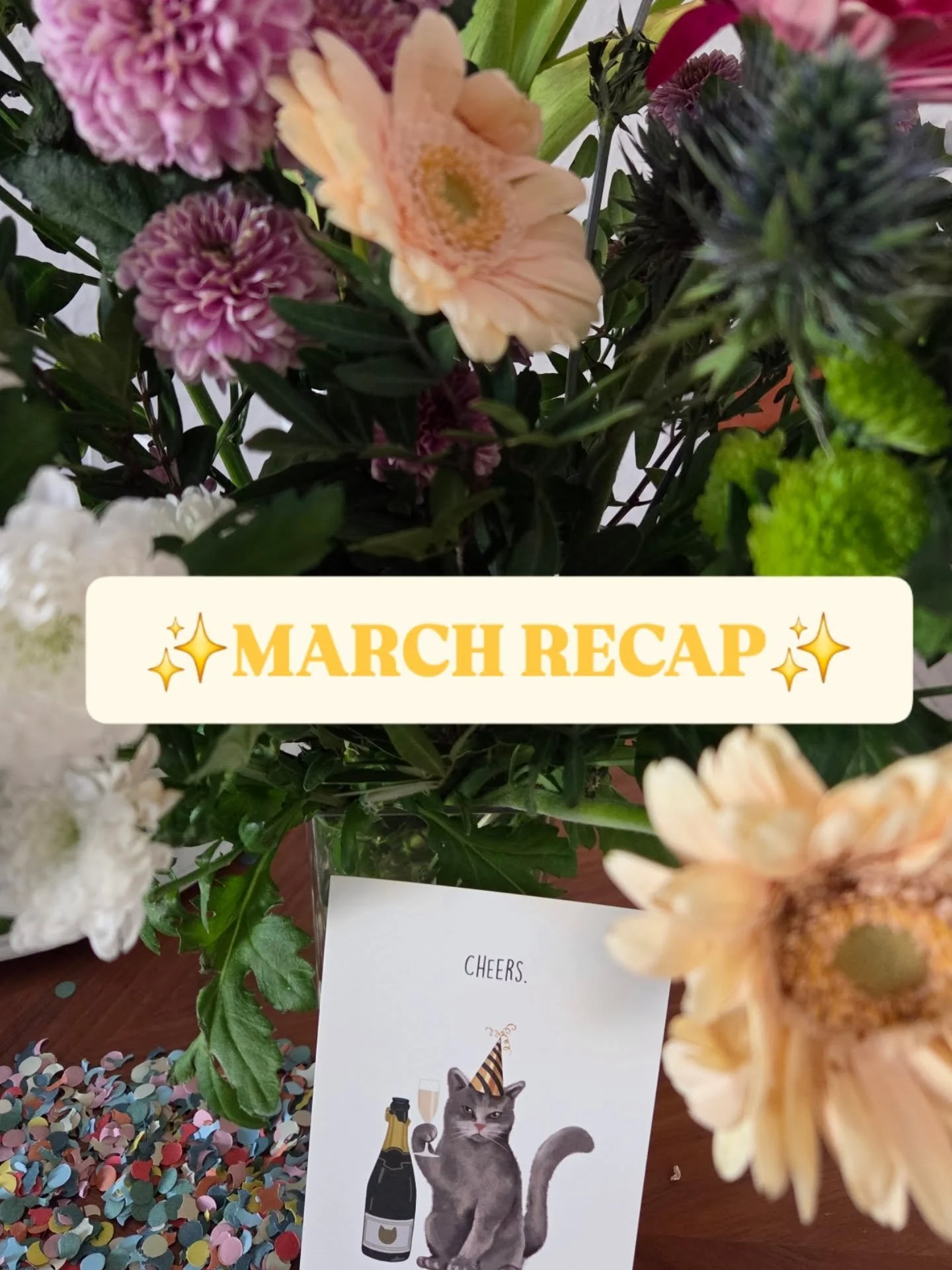 ✨️ MARCH RECAP✨️

Ein, sagen wir, durchwachsener Monat geht zuende. 👋

M&auml;rz ist mein birthday month und ich habe einen tollen Geburtstag gehabt. 39 babyyy. Liebe es ja, &auml;lter zu werden! Freue mich auf die n&auml;chsten 39 Jahre meines Lebe