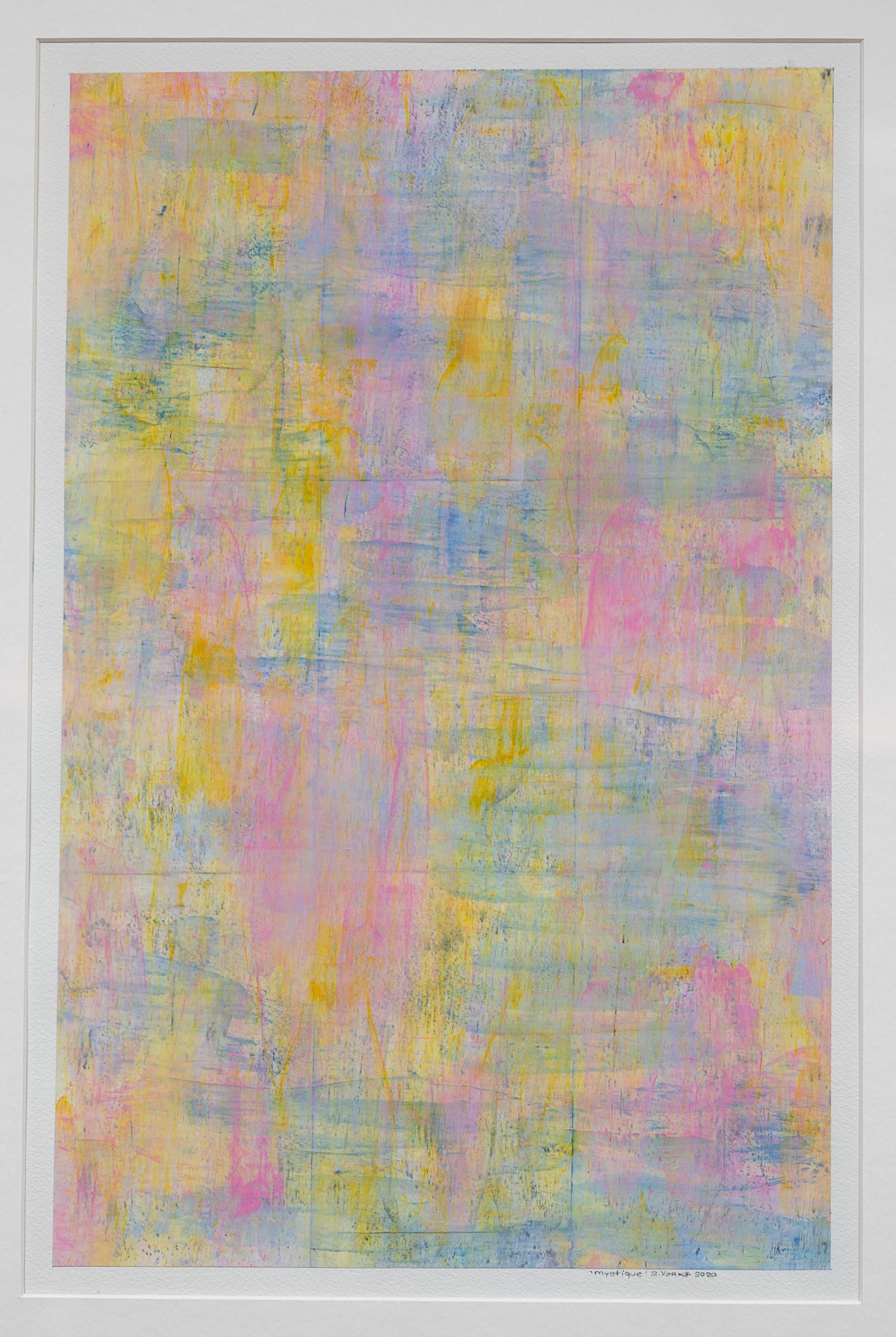  Mystique ,
47 x 30 cm,
acrylic and chalk on art paper,
conservation framing with uv Perspex, 
71 x 52.5 cm framed