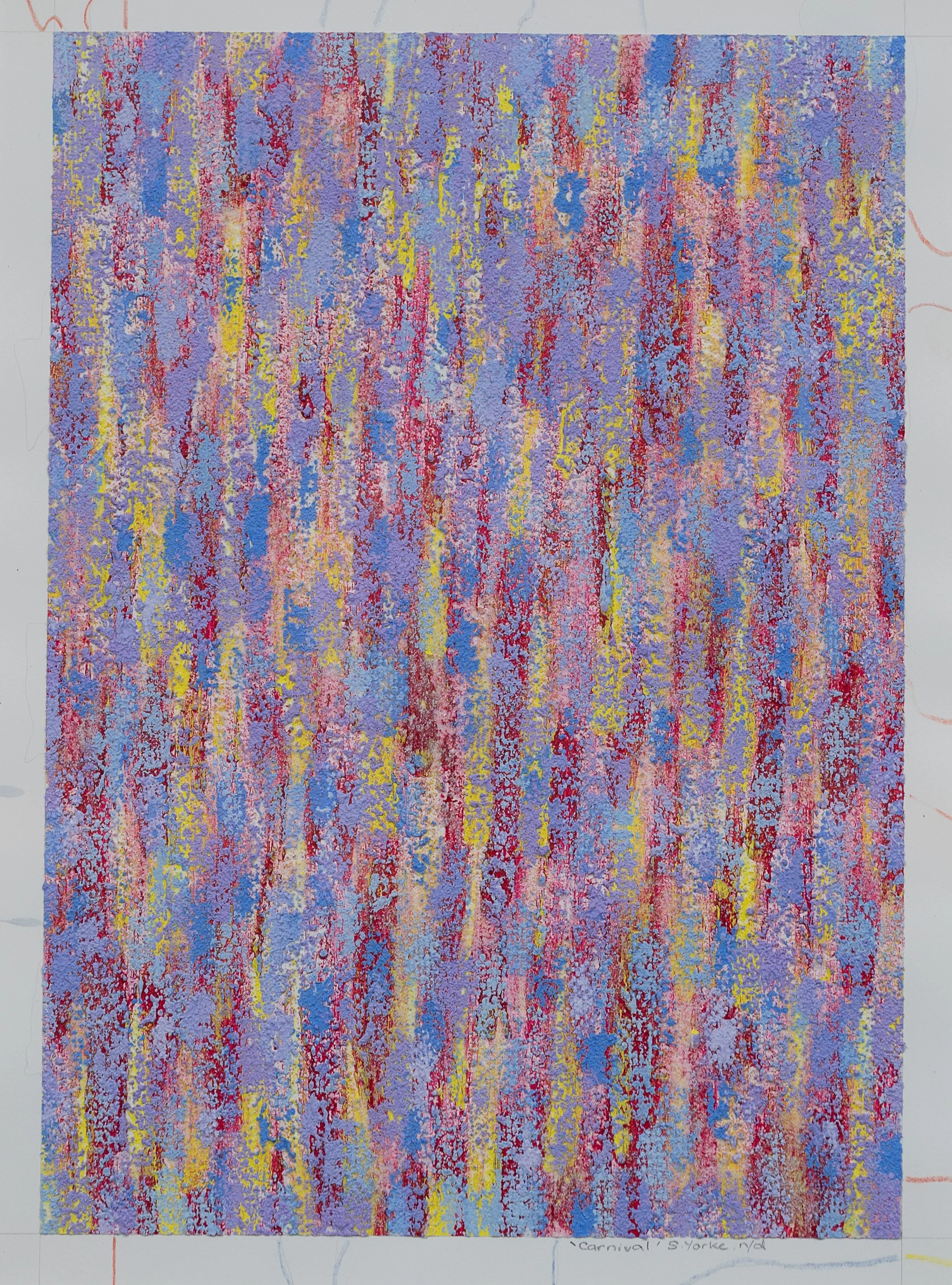  Carnival ,
33 x 24 cm
Acrylic and chalk on art paper, 
50.5 x 40.5 cm framed