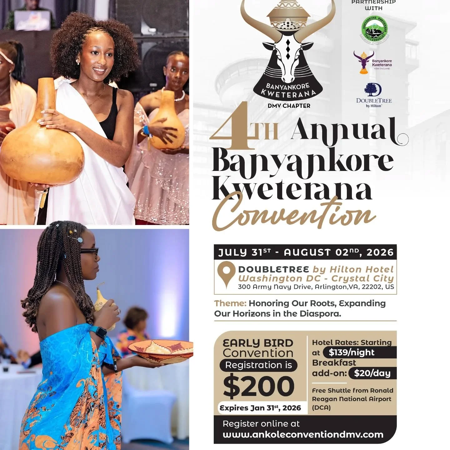 🇺🇬✨ BANYANKORE KWETERANA INTERNATIONAL CONVENTION 2026 ✨🇺🇬

The wait is over! Join Banyankore from around the world for a powerful weekend of culture, unity, networking, and celebration.

📍 DoubleTree by Hilton Hotel
Washington, DC &ndash; Cryst