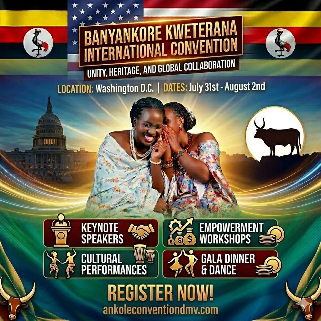 🌍 Banyankore Kweterana International Convention 2026!🇺🇬🇺🇸
The countdown is on ⏳ 

Join us for an extraordinary weekend celebrating our shared culture, vibrant heritage, and global collaboration.

🗓️ Dates: July 31st &ndash; August 2nd, 2026
📍 