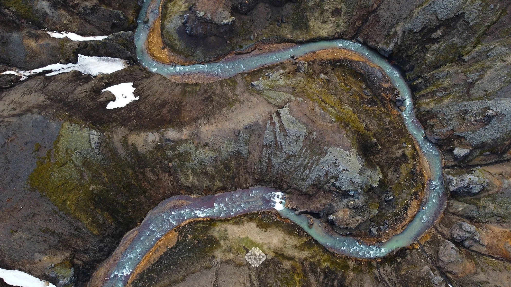 Meandering river, Iceland