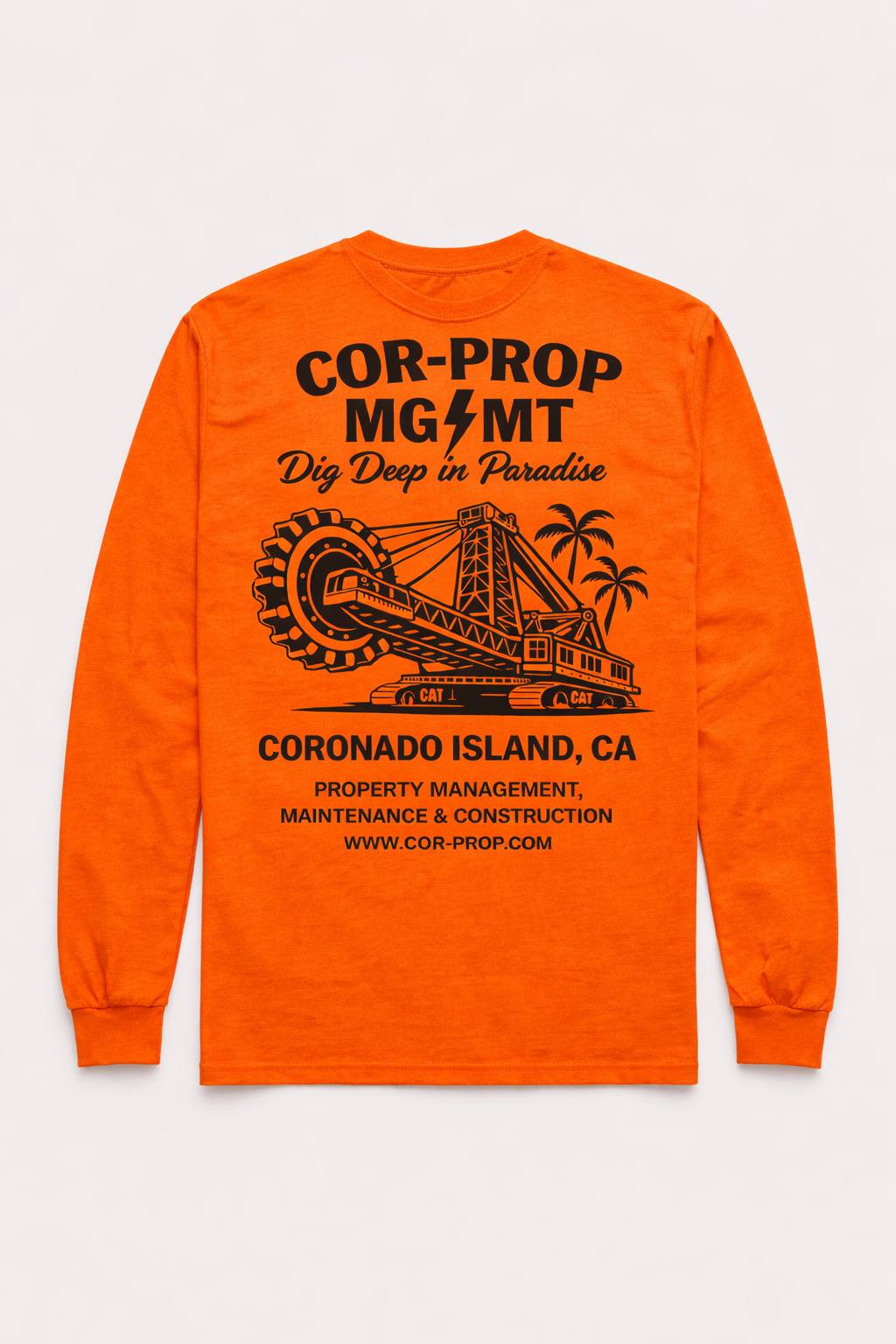 Cor-Prop Orange Work Shirt (Coronado Bagger) Back Only.PNG