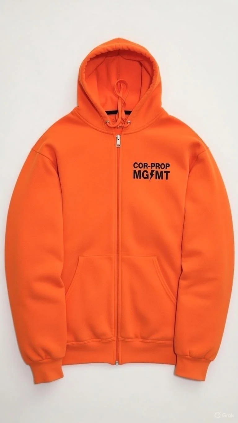 Cor-Prop Orange Hoodie Front.JPG