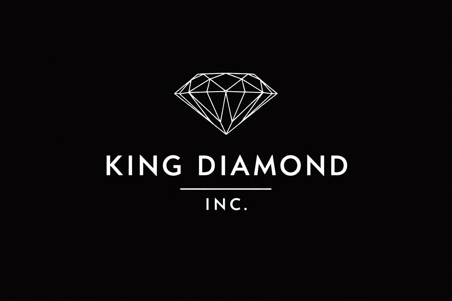 King Diamond Logo (White Logo on Black) Clean Design.PNG