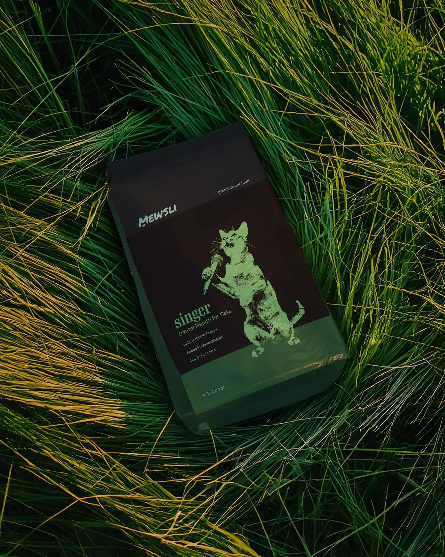 MEWSLI premium cat food branding &amp; packaging design.