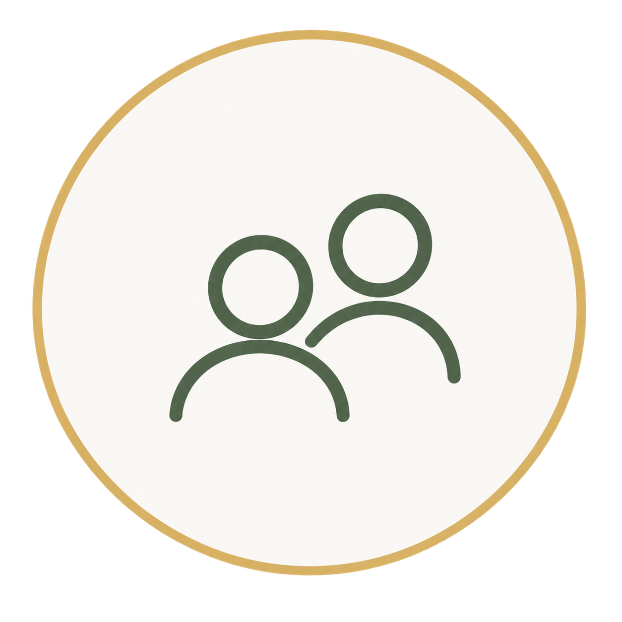 Icon of two people, representing a group or users.