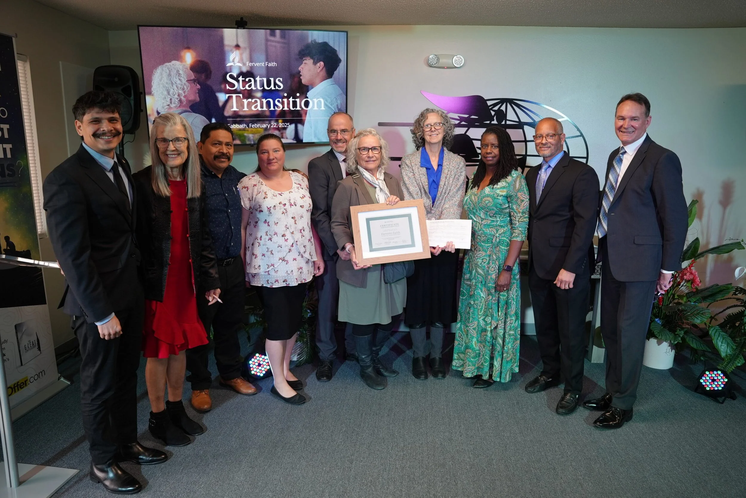 Fervent Faith Seventh-day Adventist Church Celebrates Status Change to Company