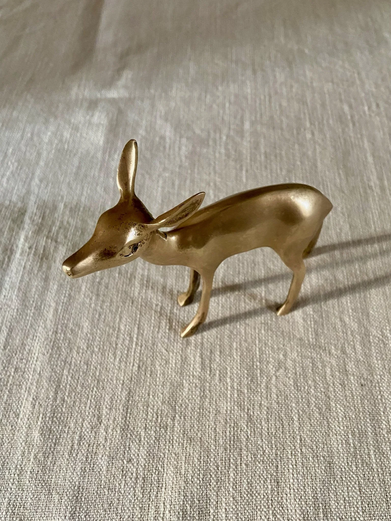 Vintage Solid Brass Deer