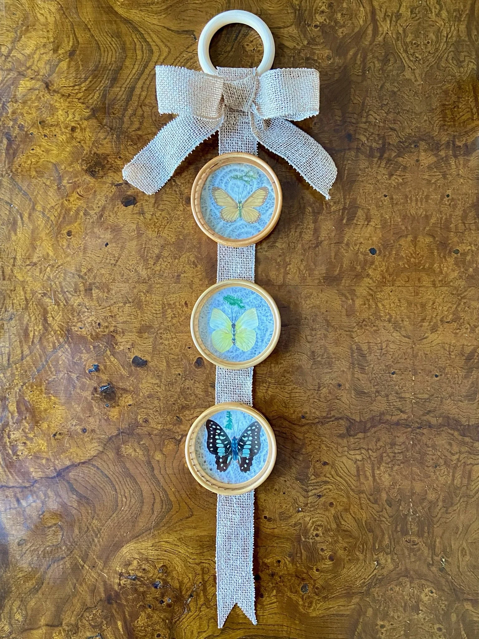 MCM Bamboo Butterfly Coasters - Set of 3