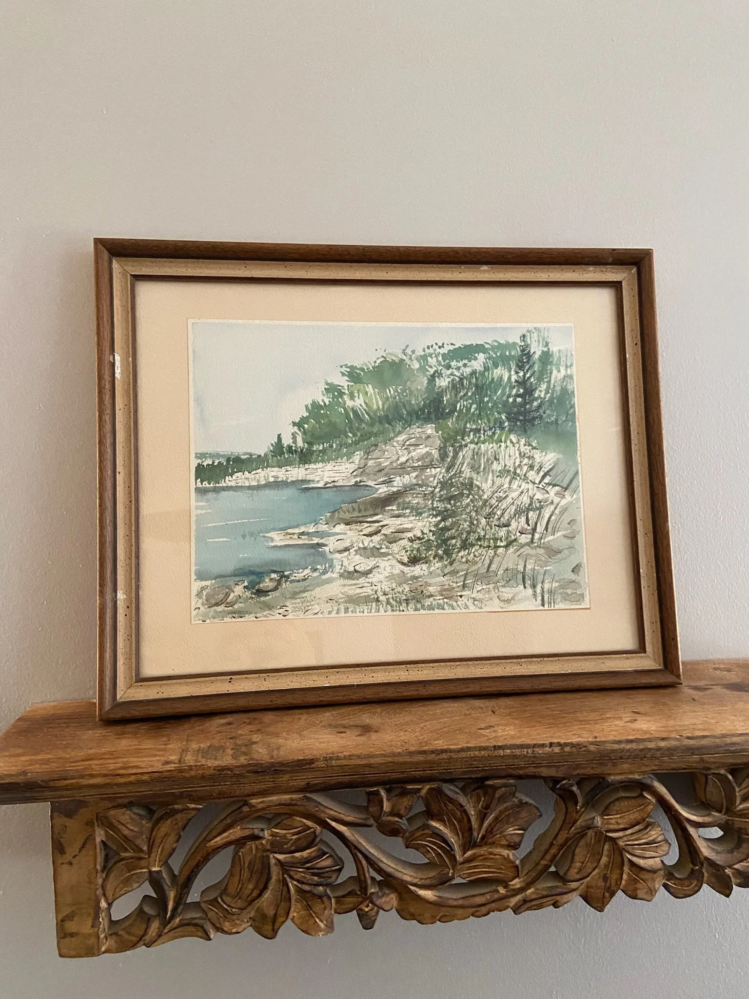 Beachside Shore Original Watercolor Painting