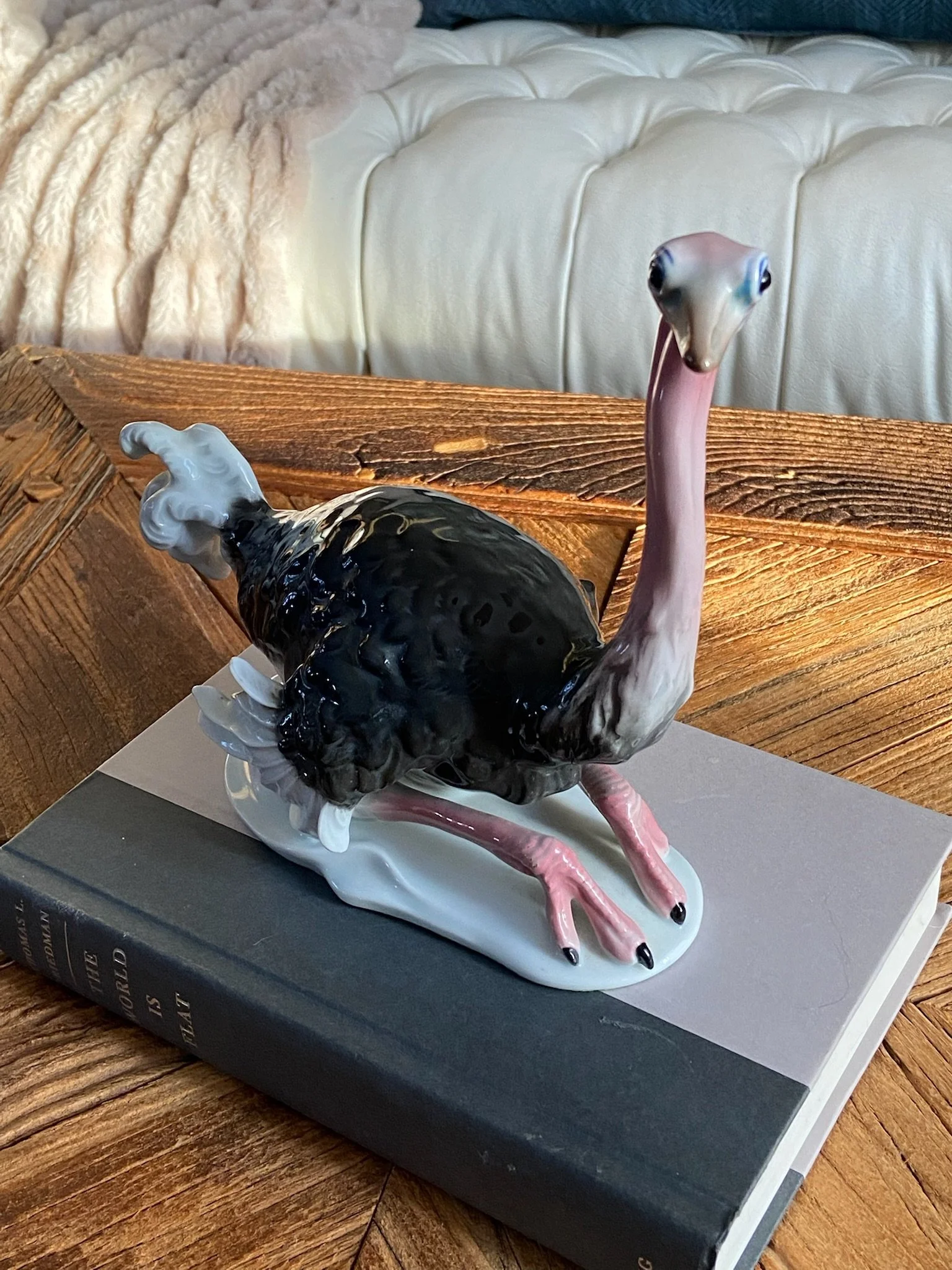 Rare Karl Ens Porzellan Volkstedt "Resting Ostrich" Figurine