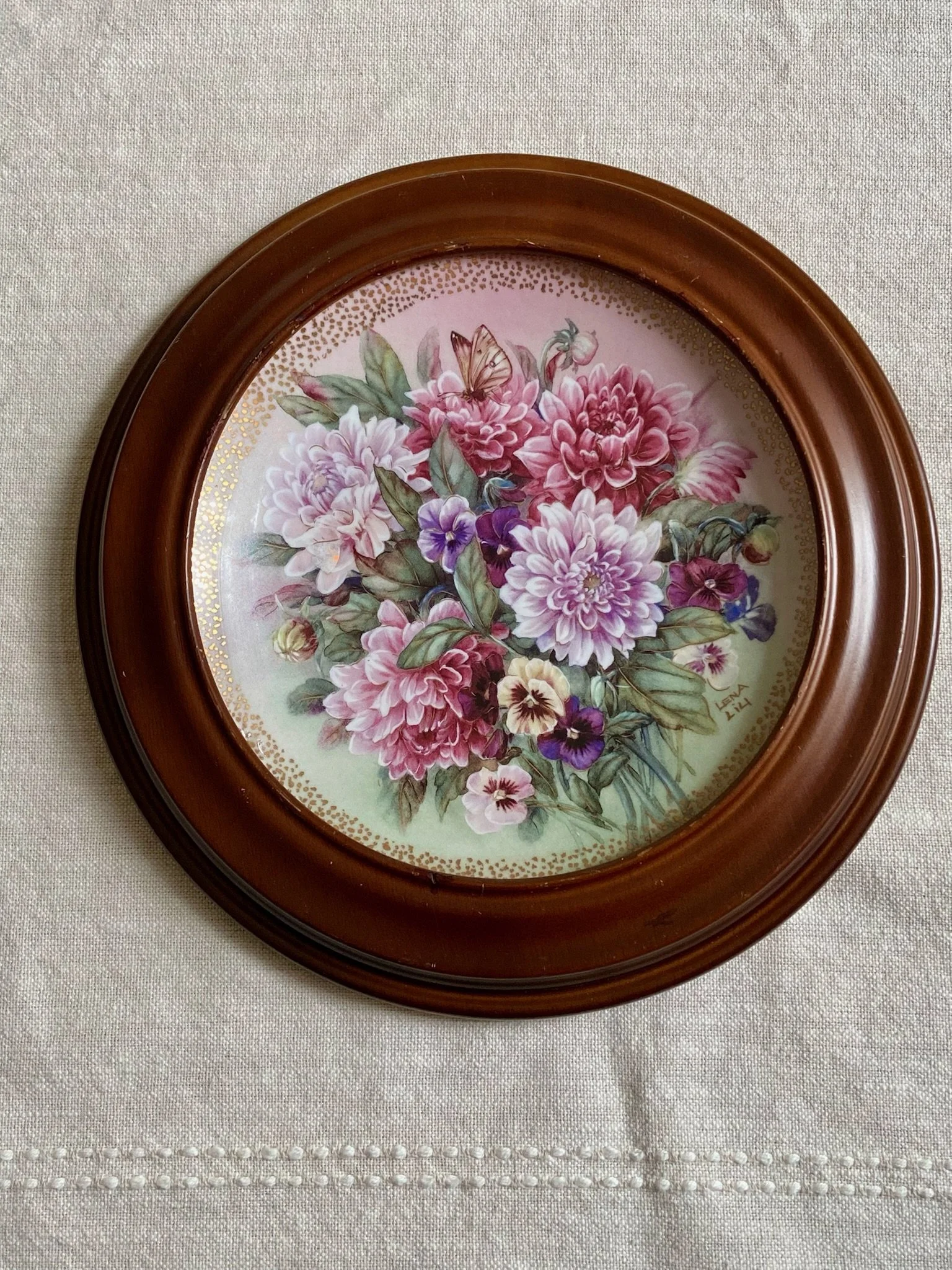 "Dahlia Melody" Collector's Plate by Lena Liu