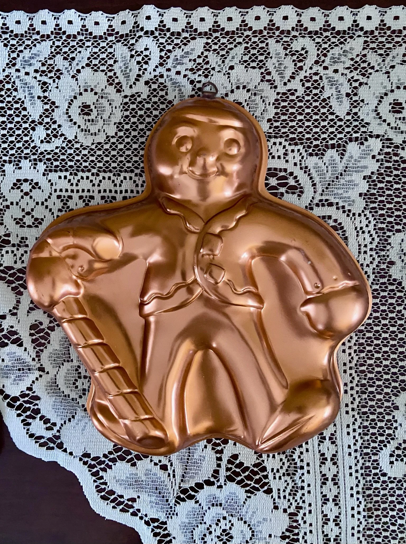 Vintage Copper Gingerbread Man Baking Mold