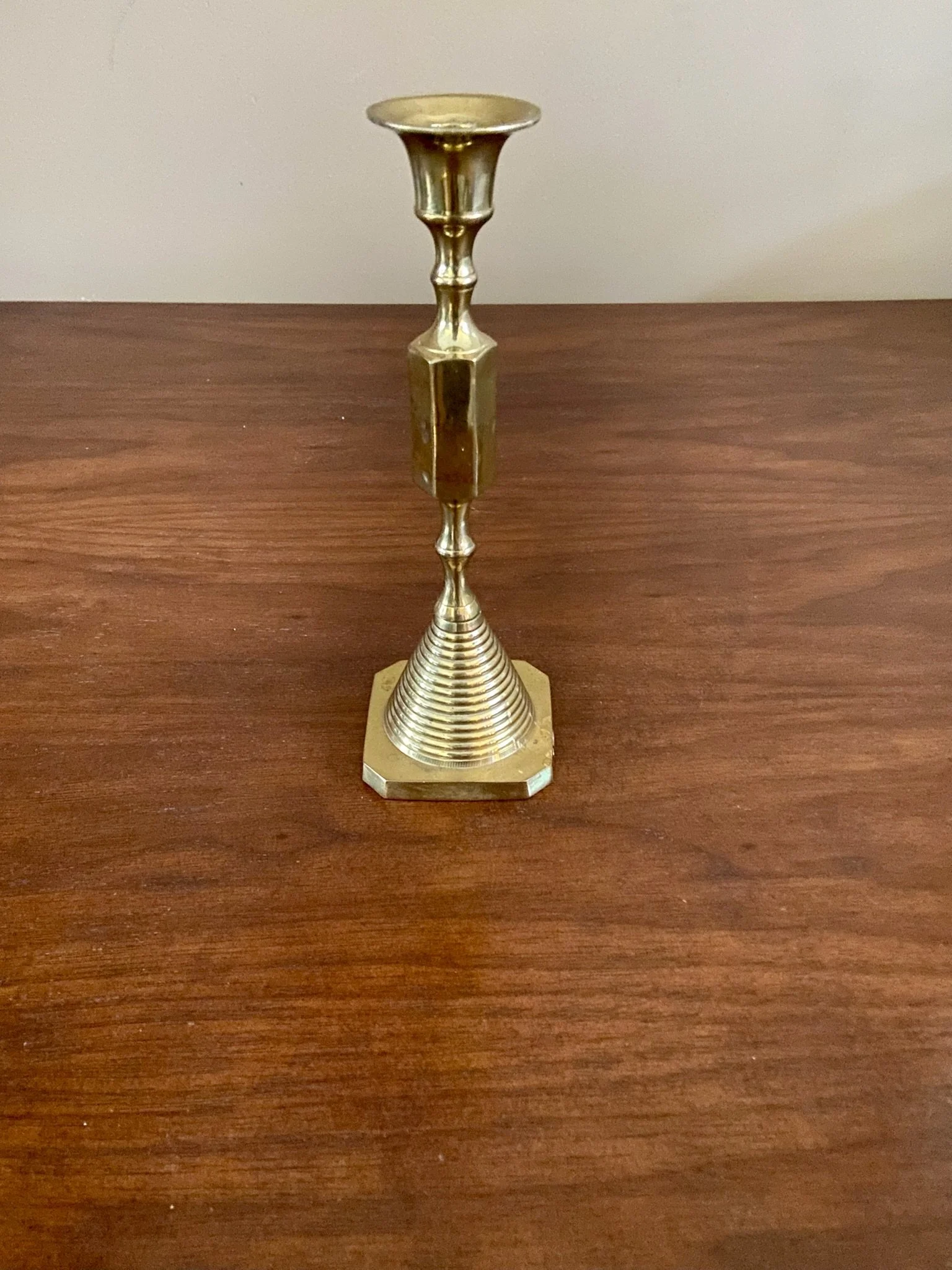 Elegant Brass Beehive Candleholder, 8.25"