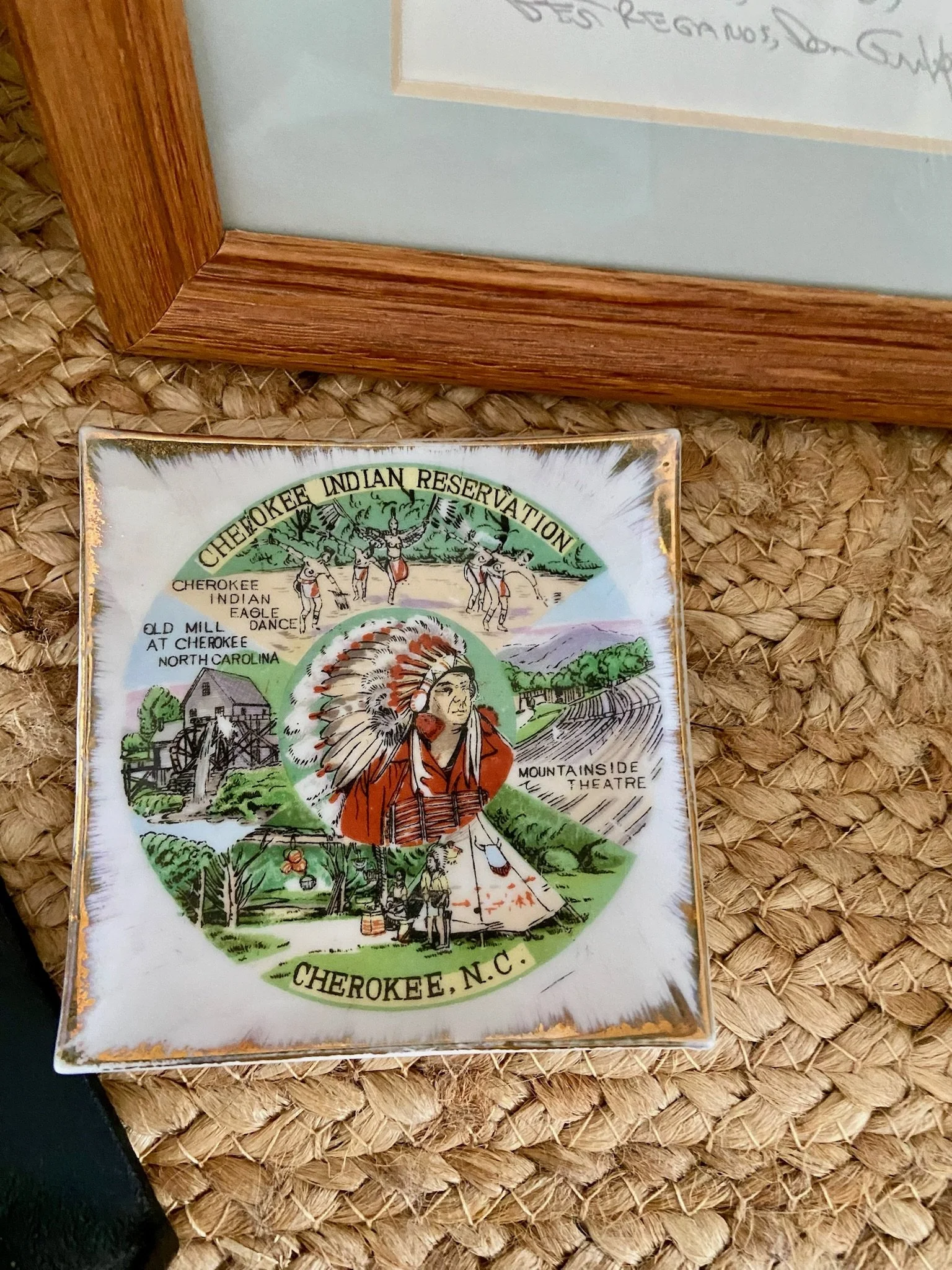 Vintage Cherokee NC Souvenir Trinket Dish