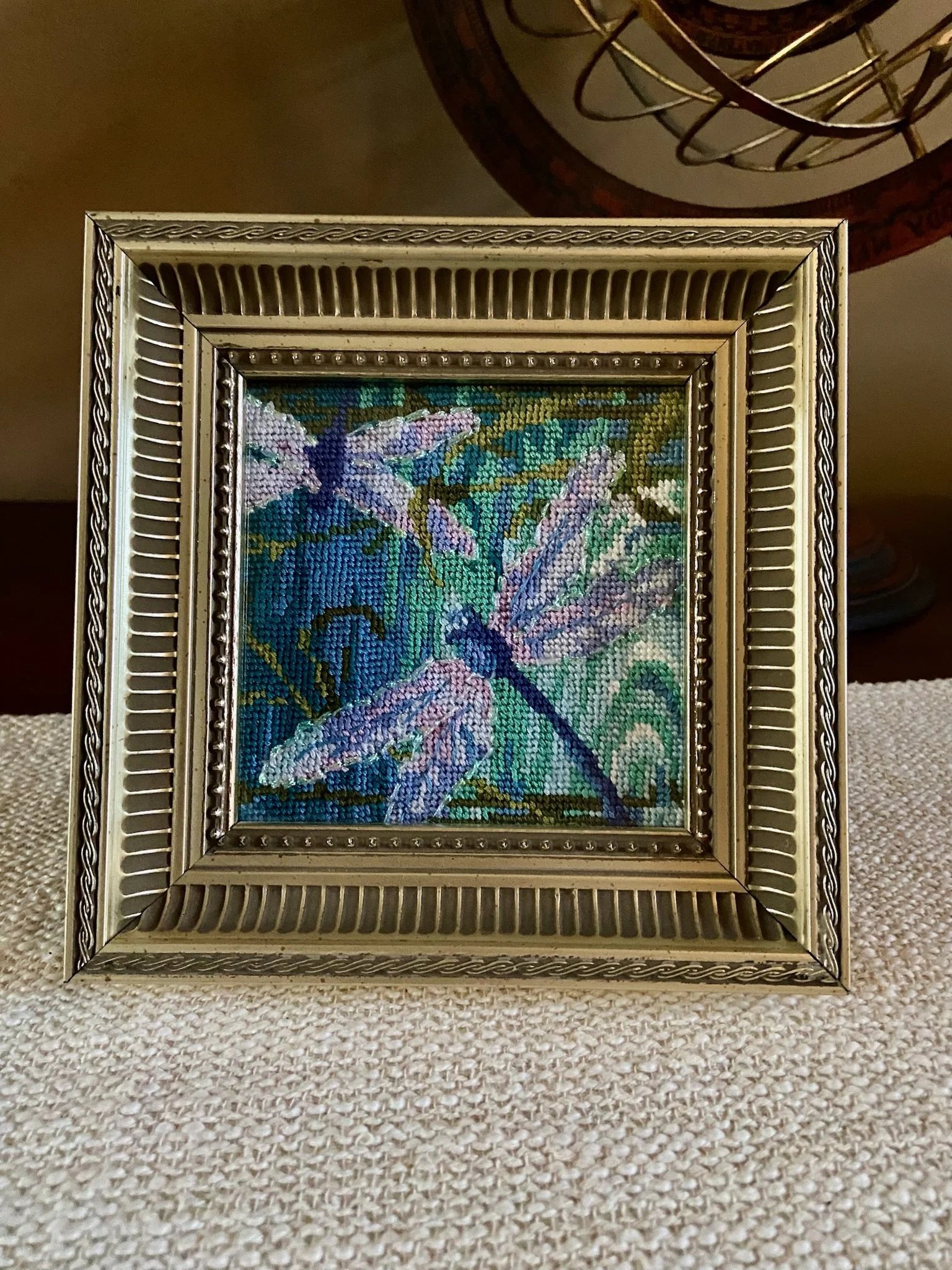 Enchanting Dragonfly Needlepoint Art