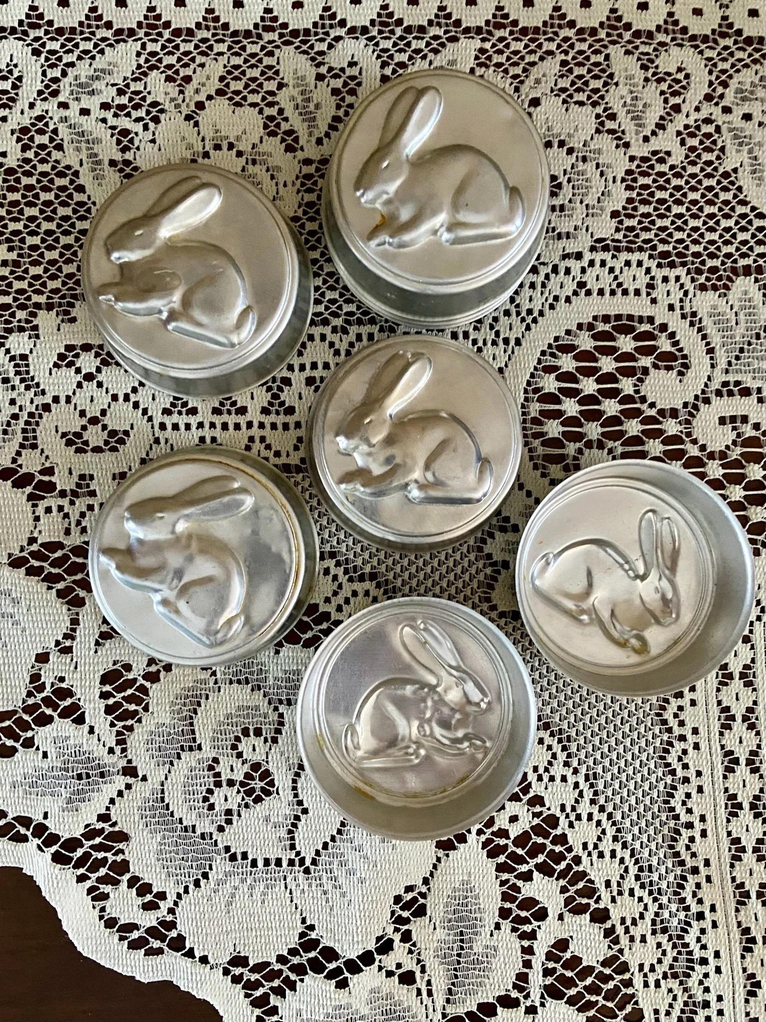 Vintage Metal Rabbit Cake Pans or Jello Molds