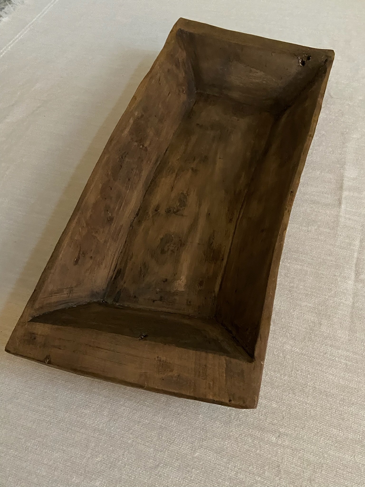 Primitive Wooden Dough Bowl or trench