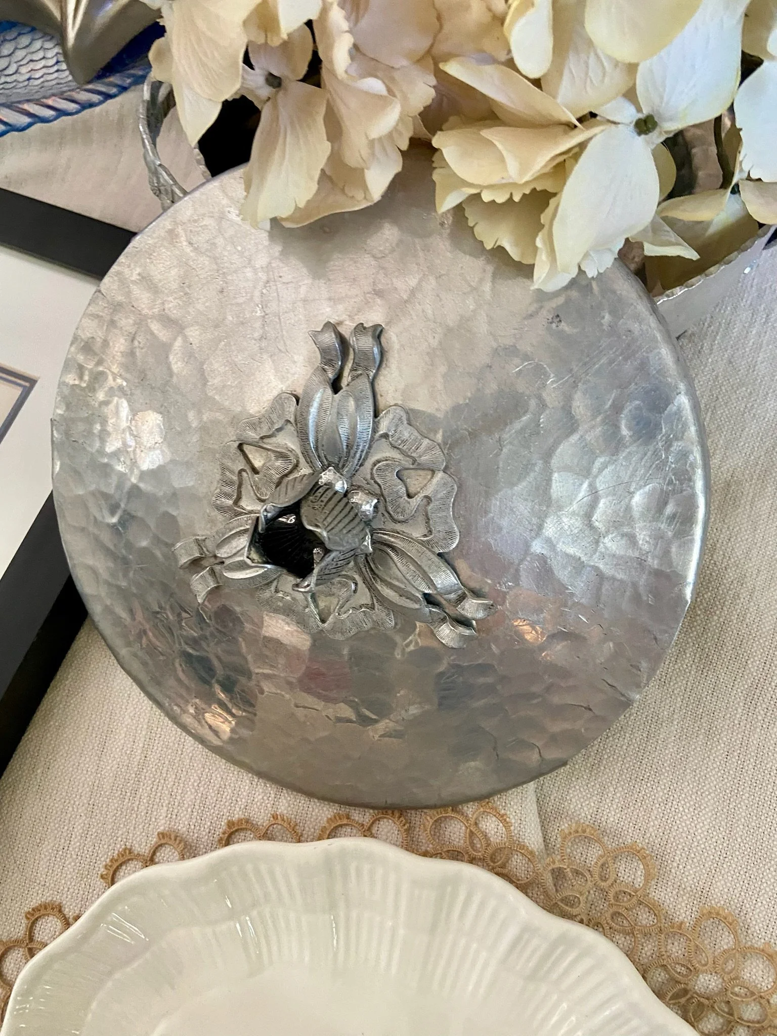 Rodney Kent Hand Wrought Aluminum Lidded Serving Bowl