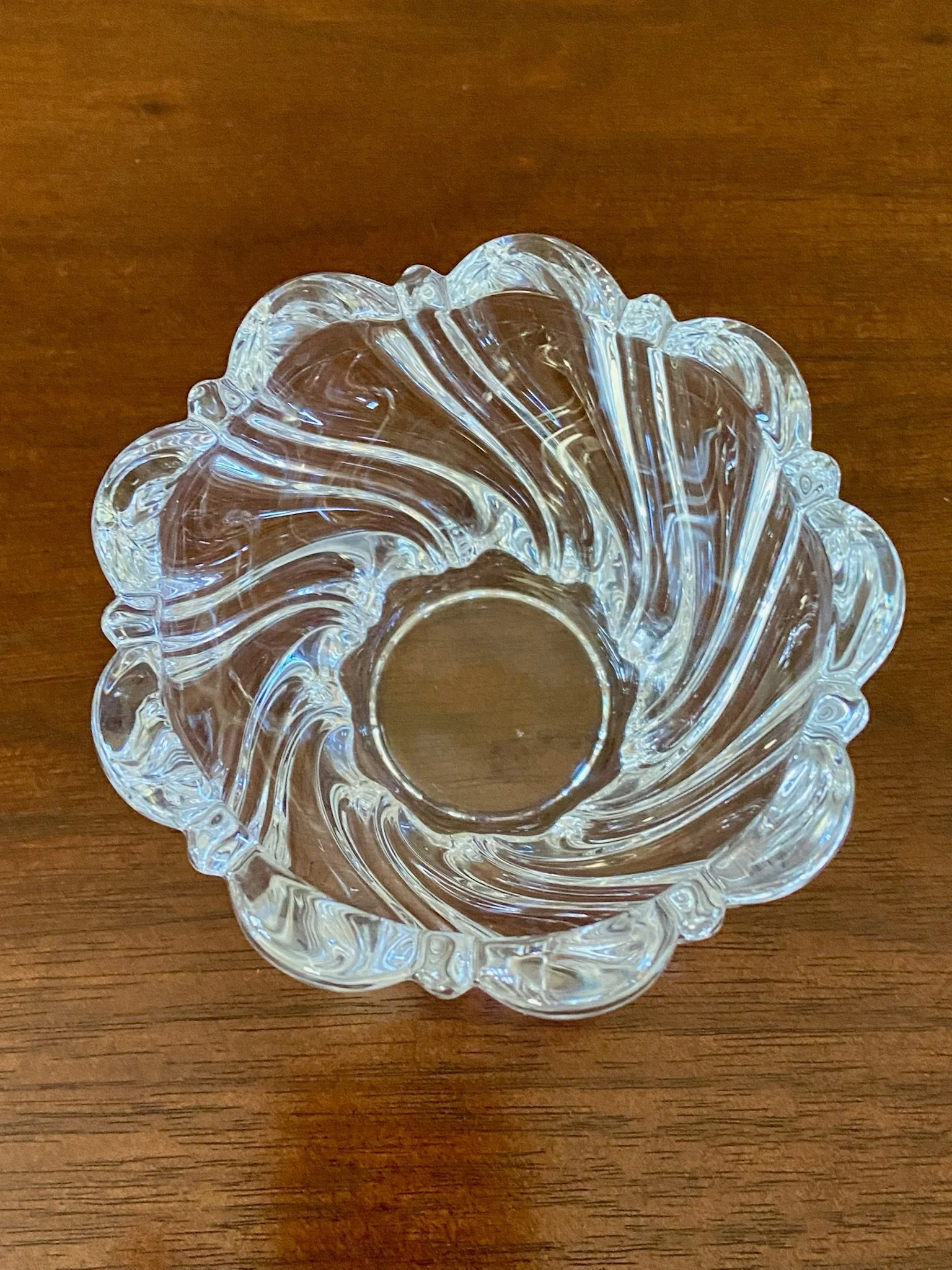 Mikasa Peppermint Swirl Crystal Votive Holder