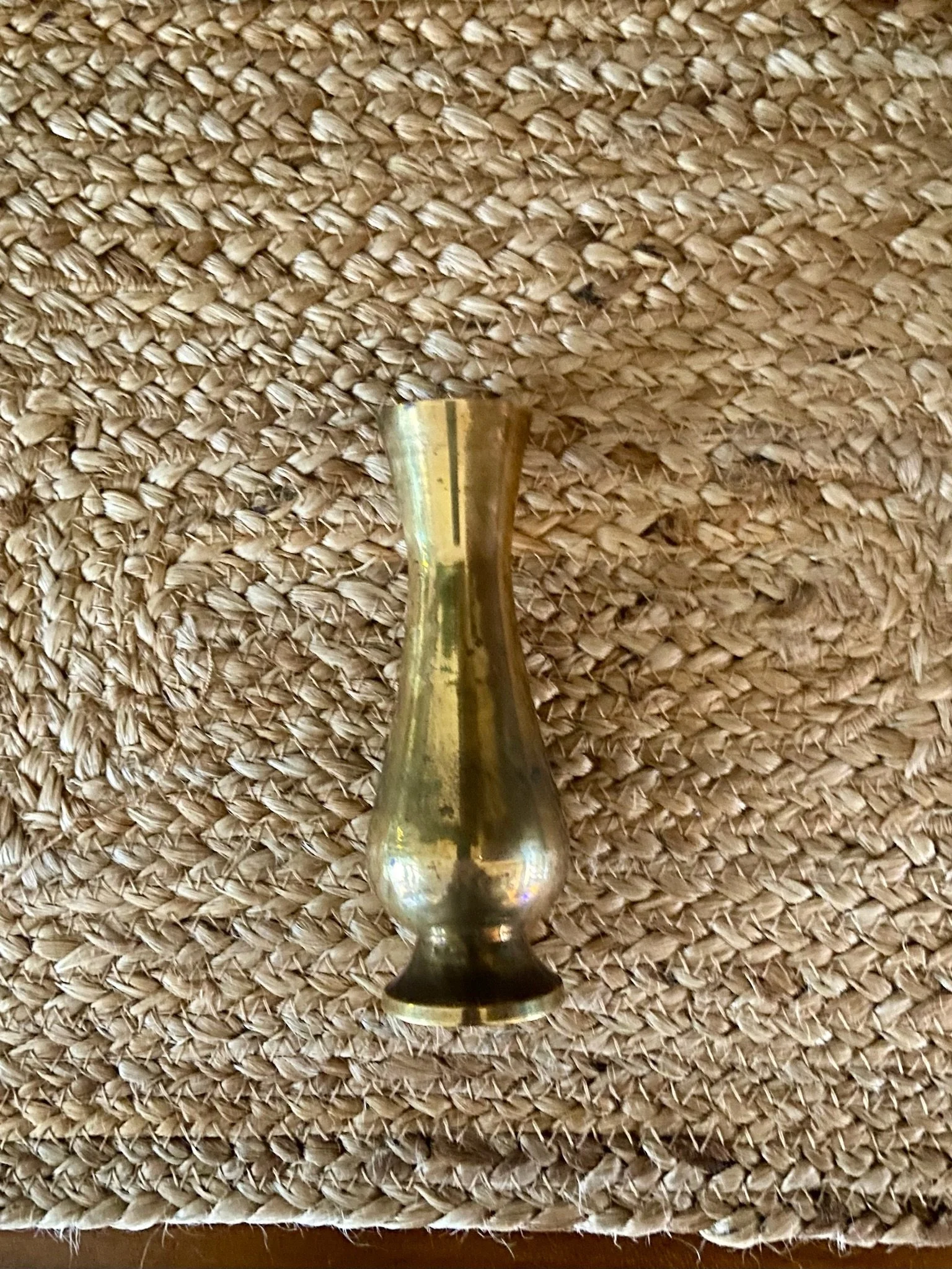 5.5" Solid Brass Vintage Vase
