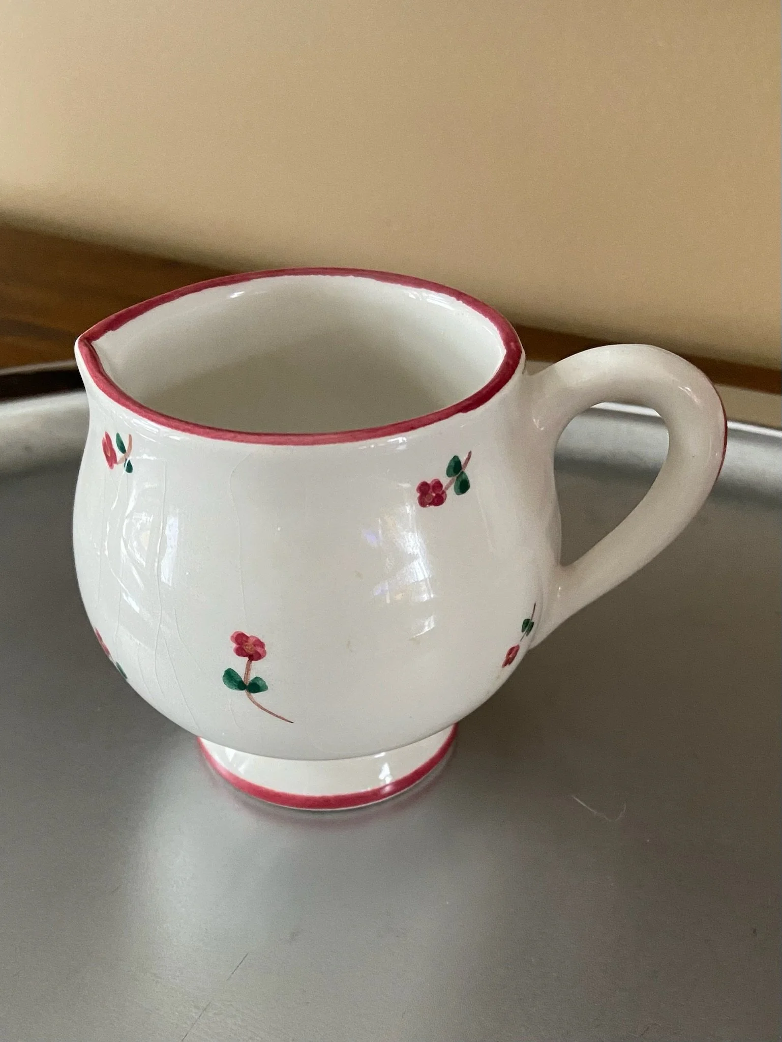 Handpainted  Italian Ceramic Creamer