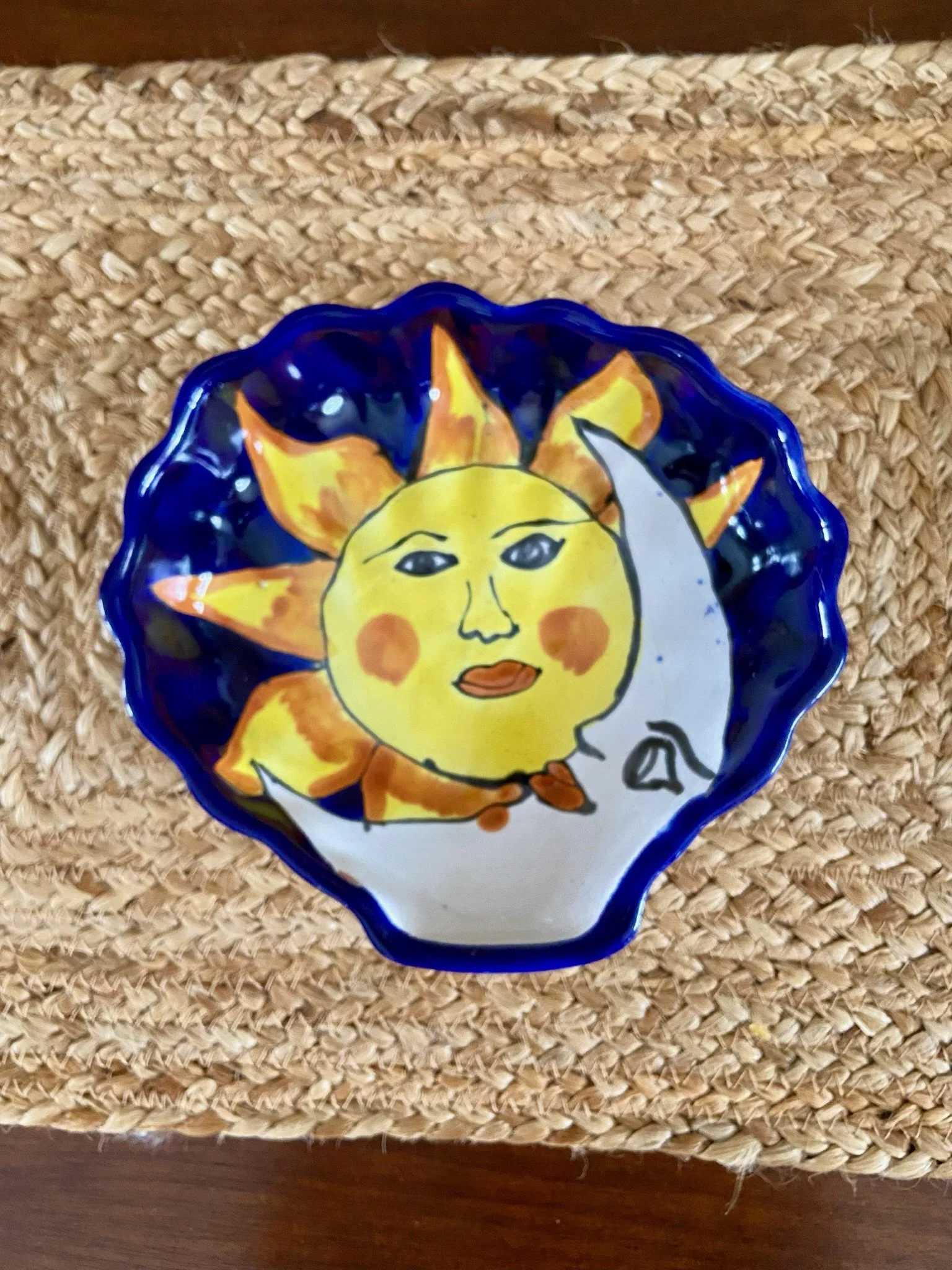 Handpainted Talavera Sun and Moon Pottery
