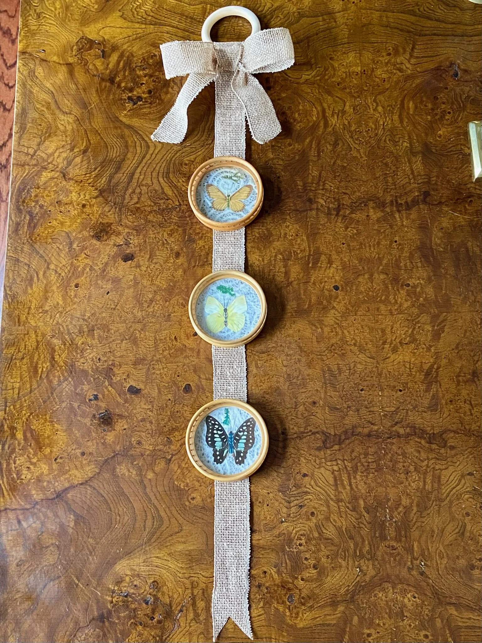 MCM Bamboo Butterfly Coasters - Set of 3