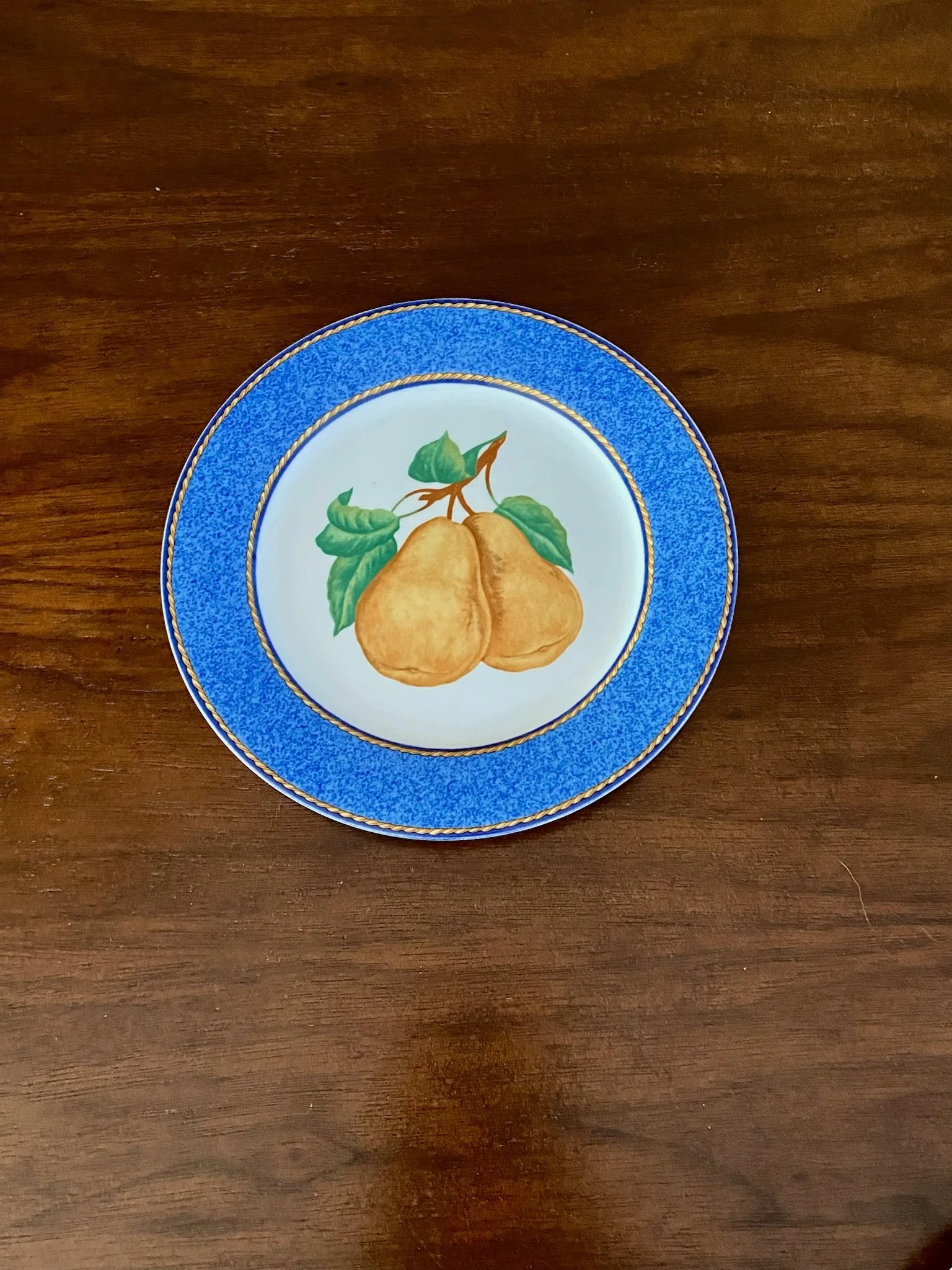 Victoria Beale Blue Harvest Pear Plate