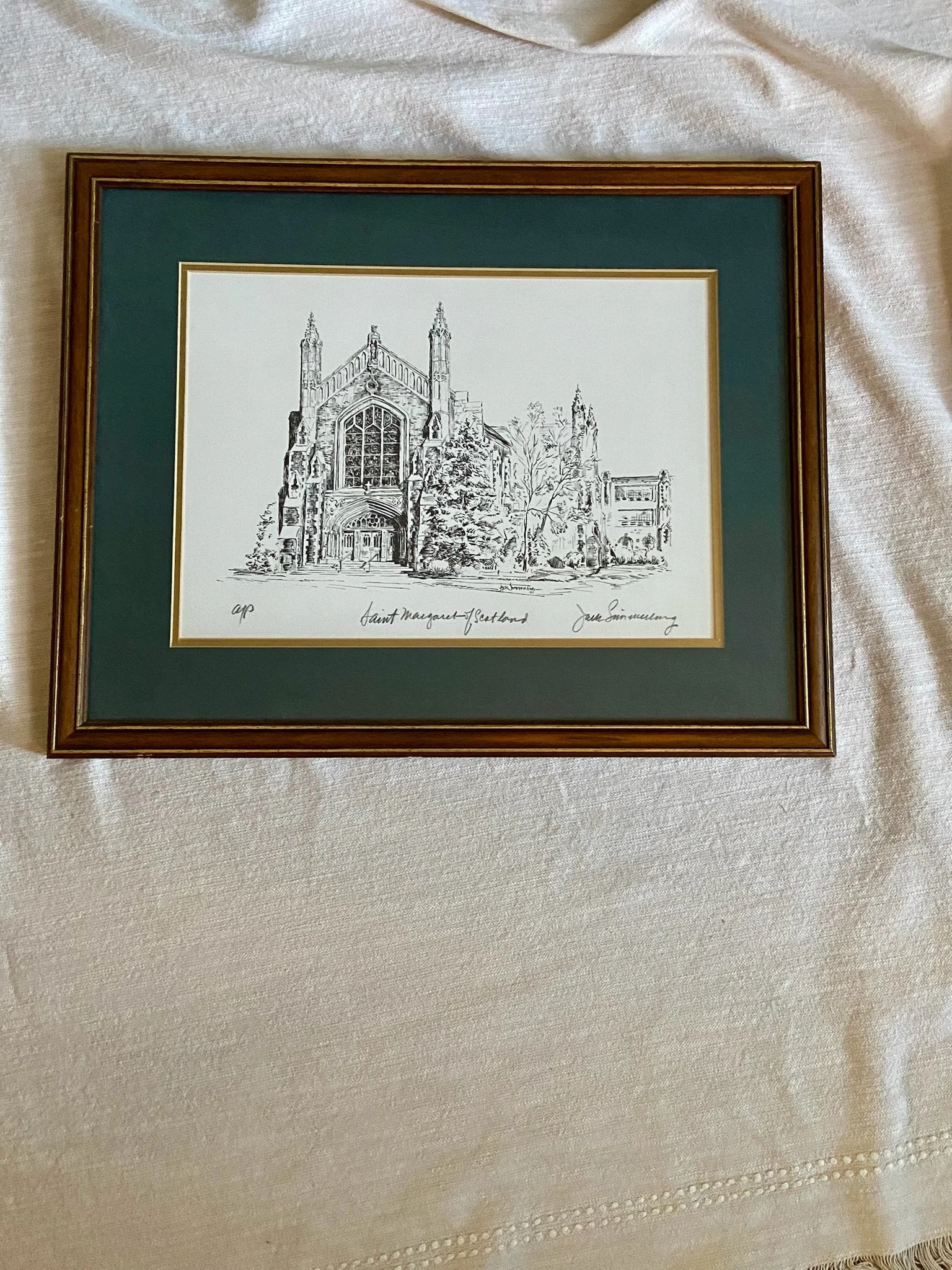Jack Simmerling Signed "Saint Margaret of Scotland" Lithograph
