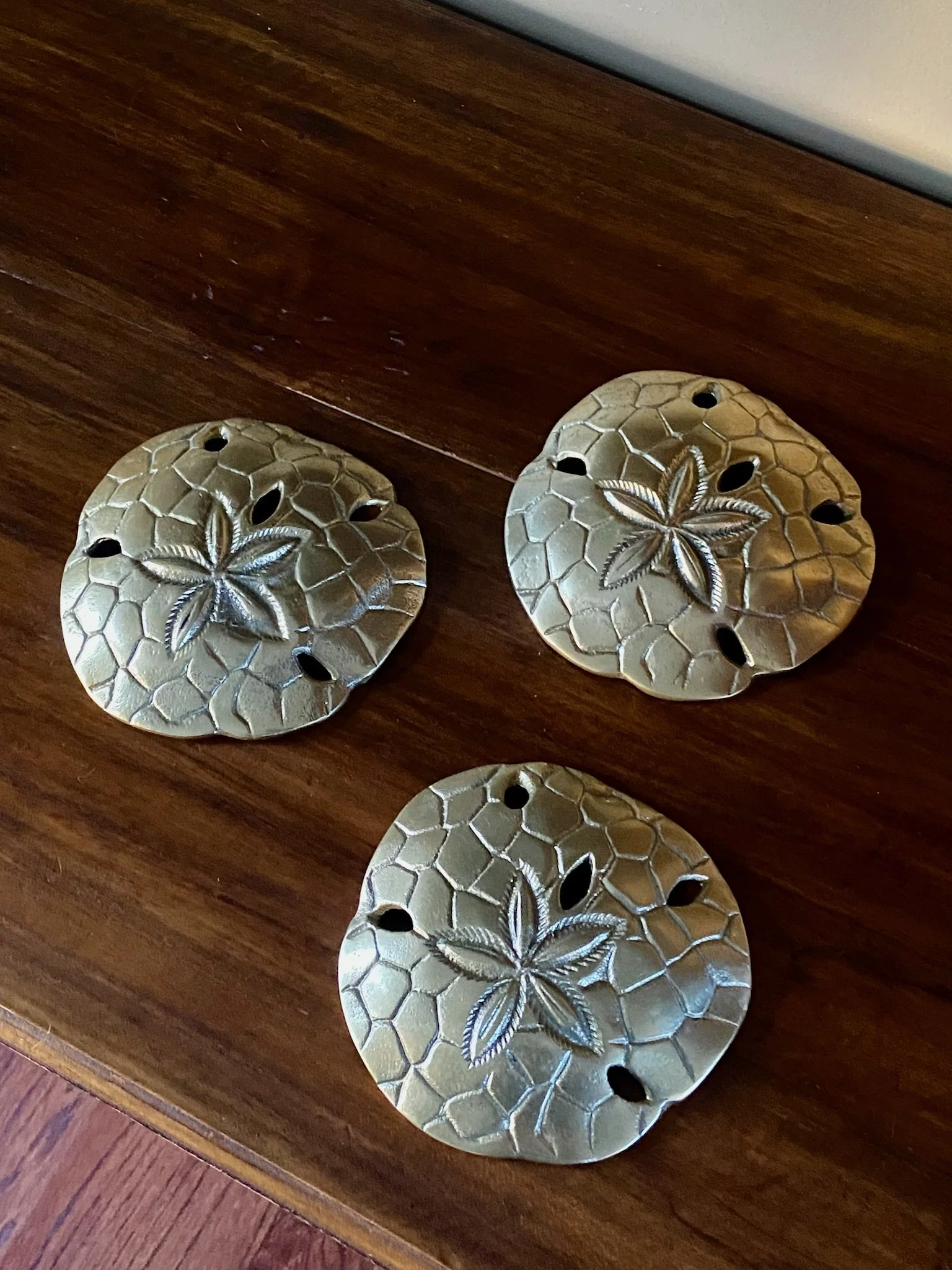 Gold Tone Sand Dollar Wall Art