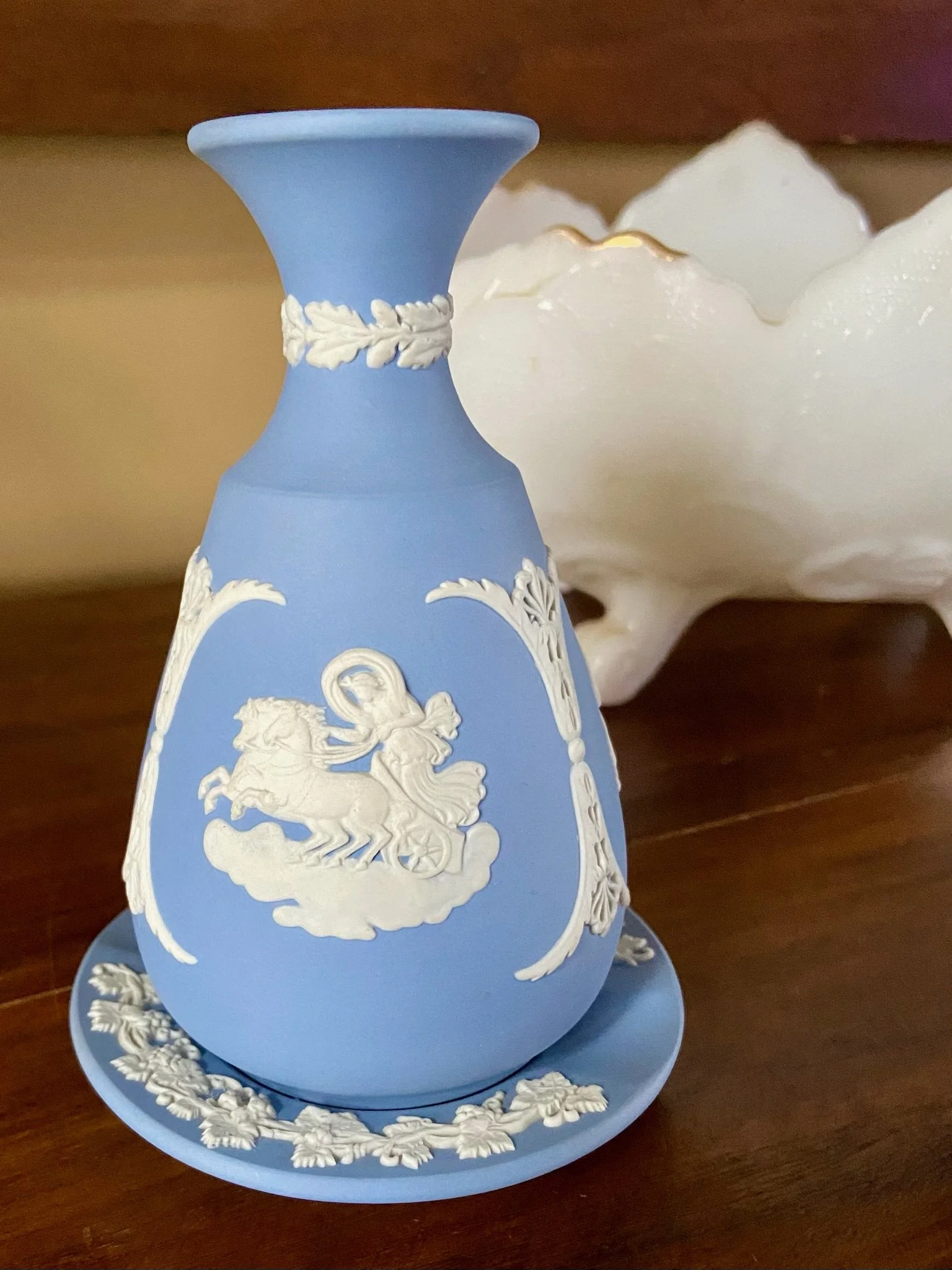 Wedgewood Blue Jasperware Bud Vase