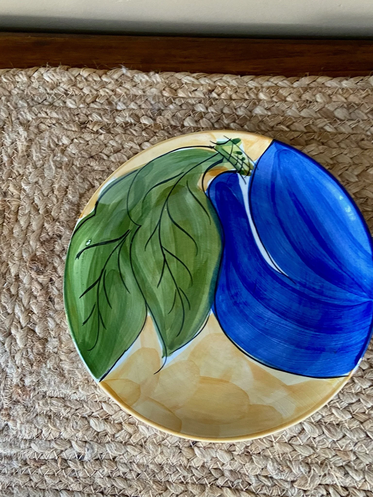 Handpainted Alcobaça Plate from Portugal