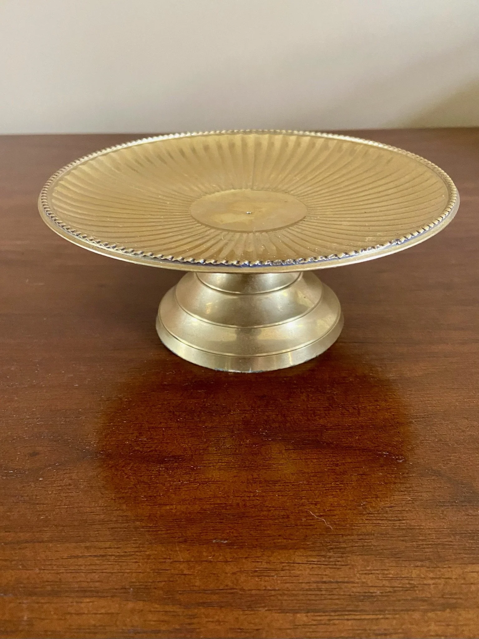 Vintage Brass Pedestal Candle Holder