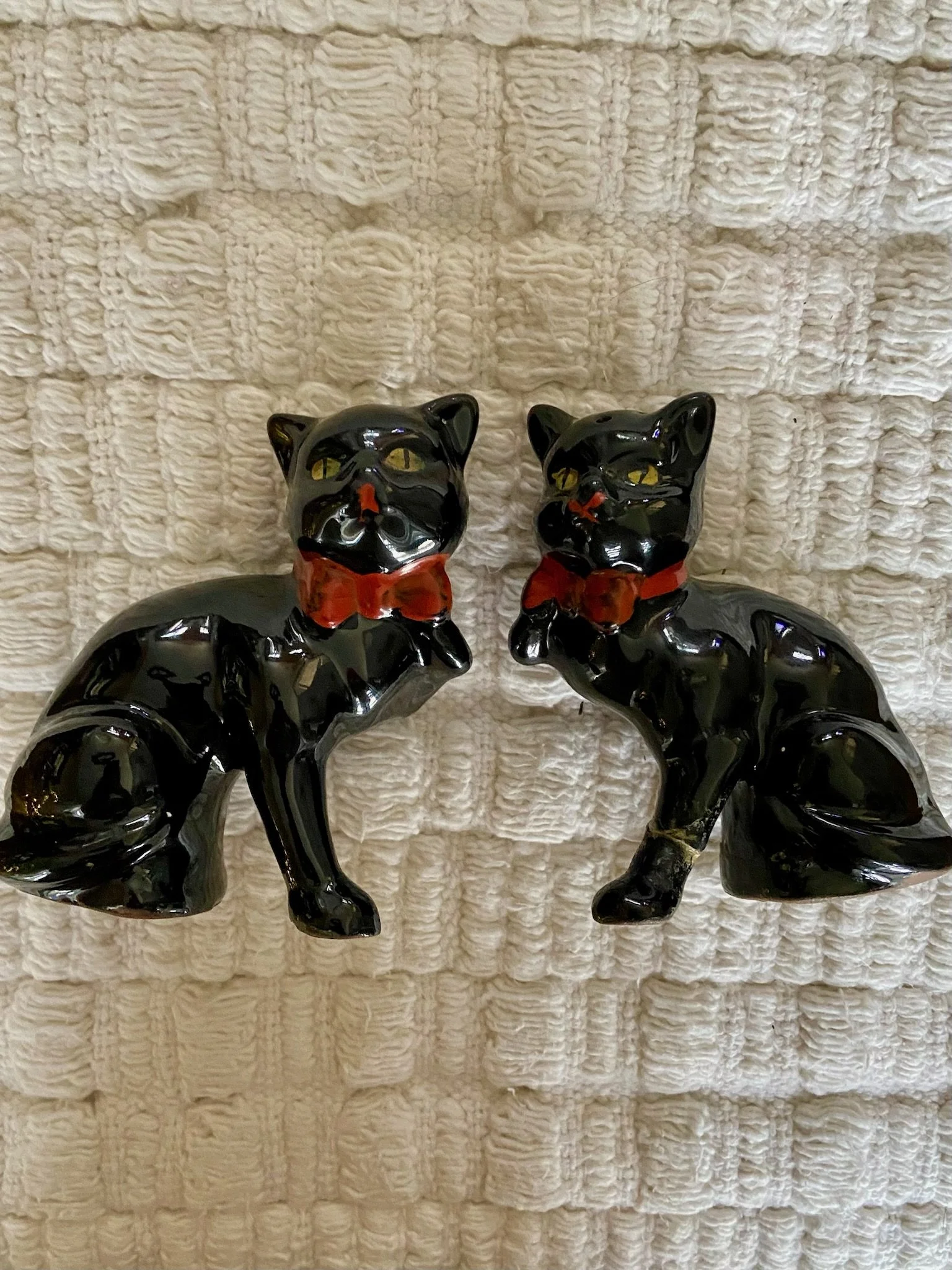 Vintage Shafford Black Cat Salt and Pepper Shakers