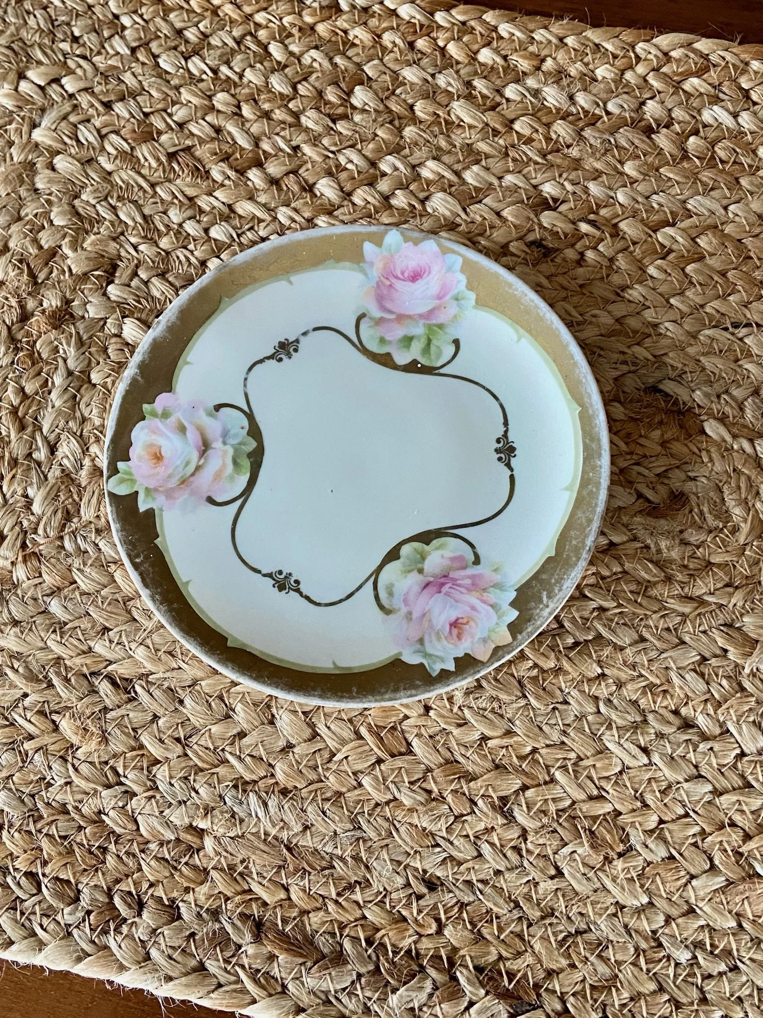 Mitchell & Woodbury Co Gilded Floral Plate