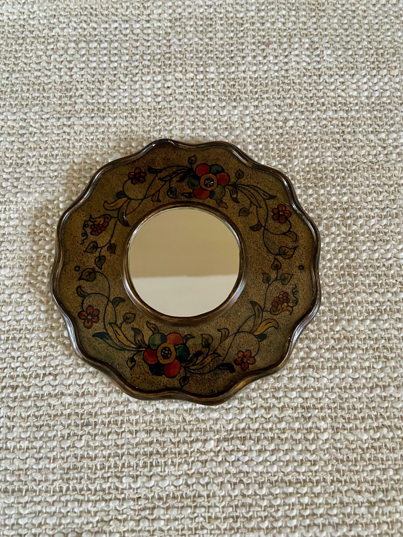 Exquisite Reverse Handpainted Peruvian Mirror